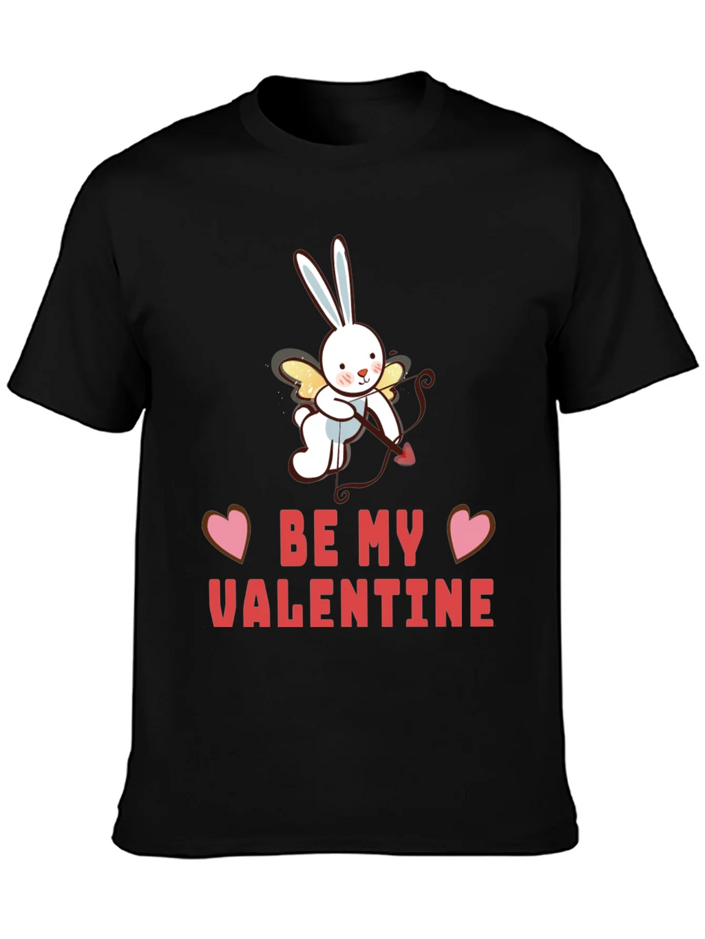 Be My Valentine T-Shirt - Cupid Bunny Design