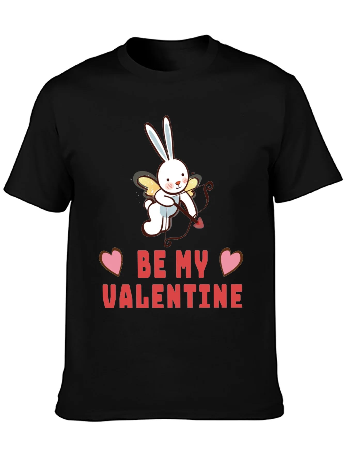 Be My Valentine T-Shirt - Cupid Bunny Design