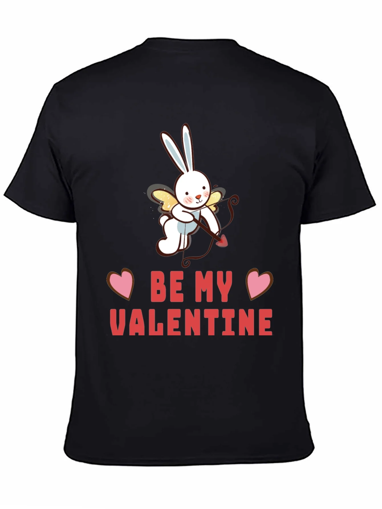 Be My Valentine T-Shirt - Cupid Bunny Design
