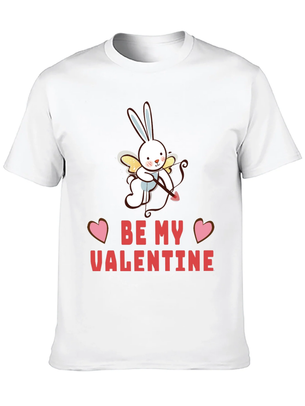 Be My Valentine T-Shirt - Cupid Bunny Design