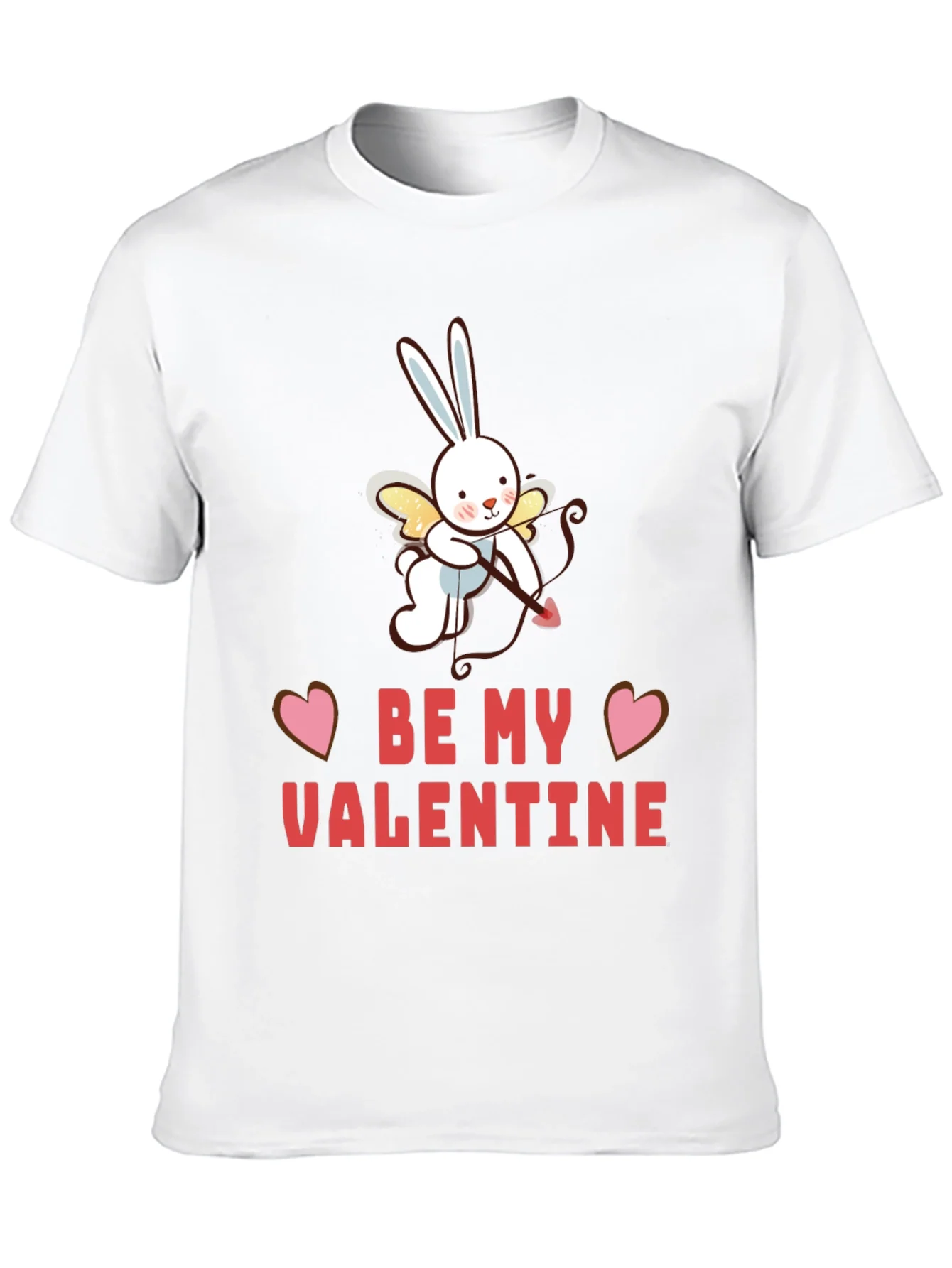 Be My Valentine T-Shirt - Cupid Bunny Design