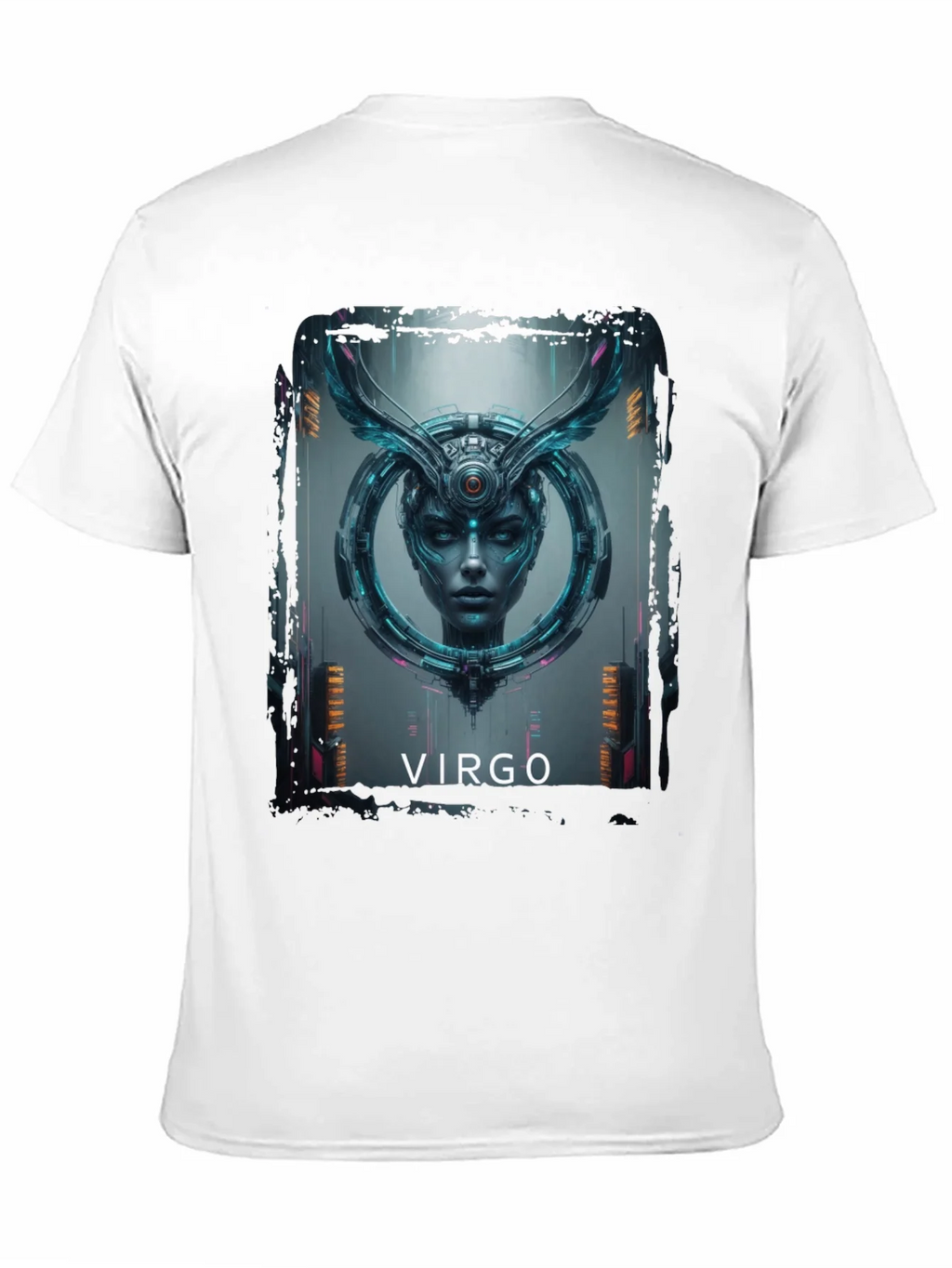 Virgo Zodiac Graphic Print Black T-Shirt