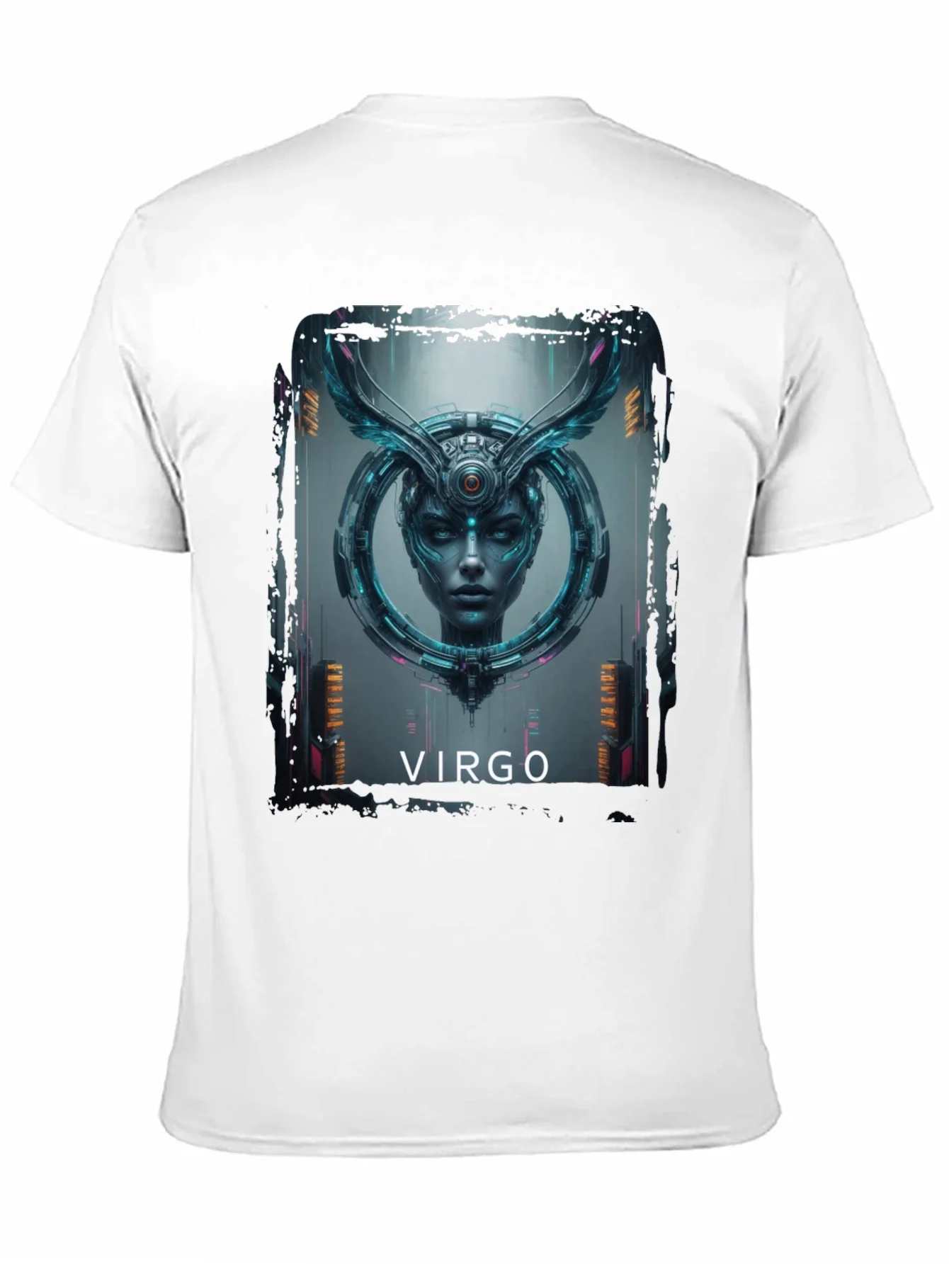 Virgo Zodiac Graphic Print Black T-Shirt