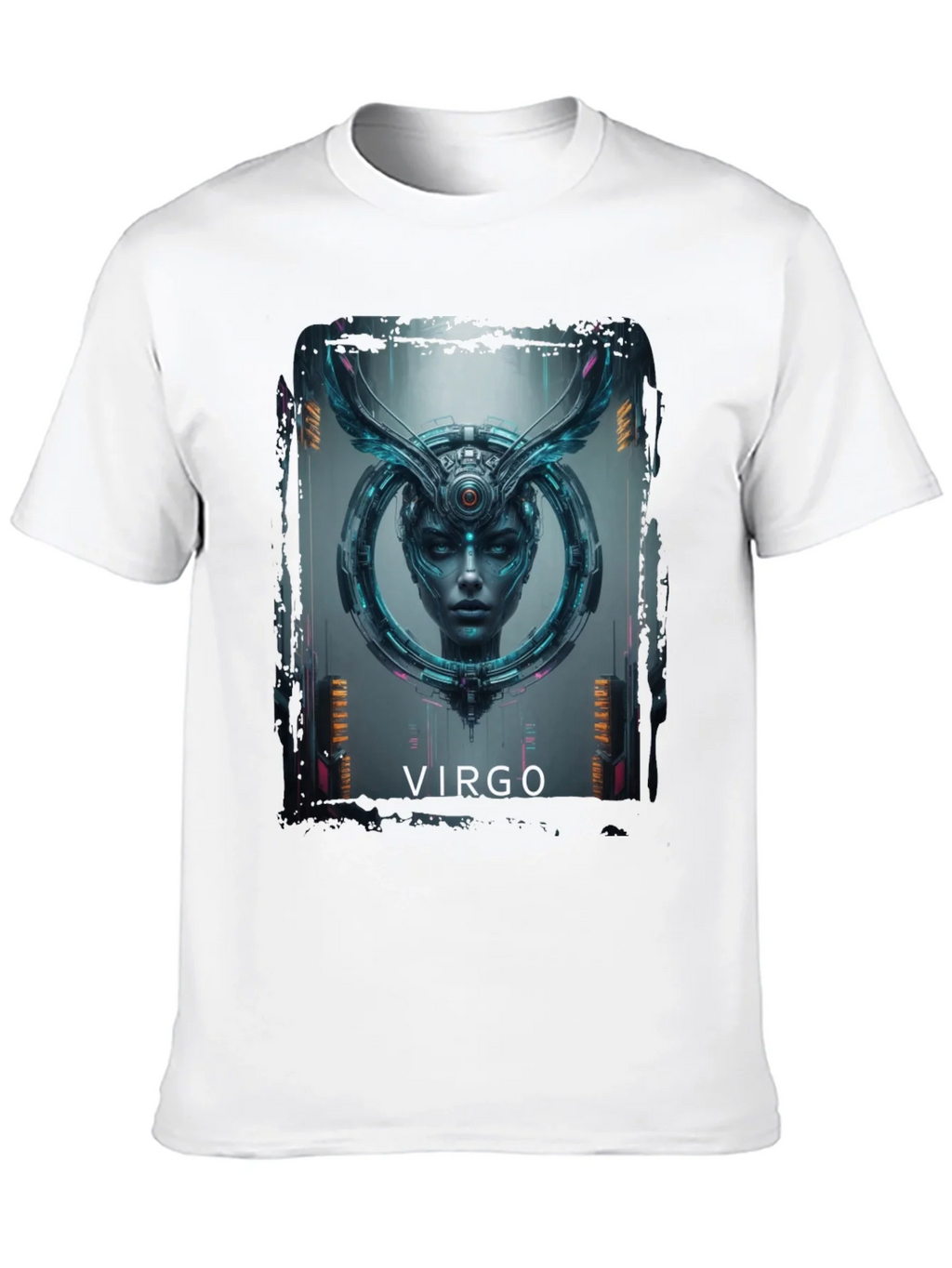 Virgo Zodiac Graphic Print Black T-Shirt