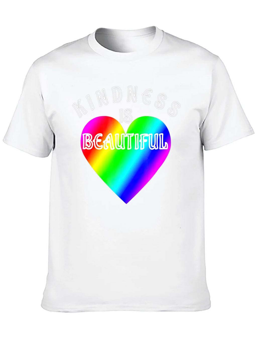 Kindness is Beautiful Rainbow Heart T-Shirt