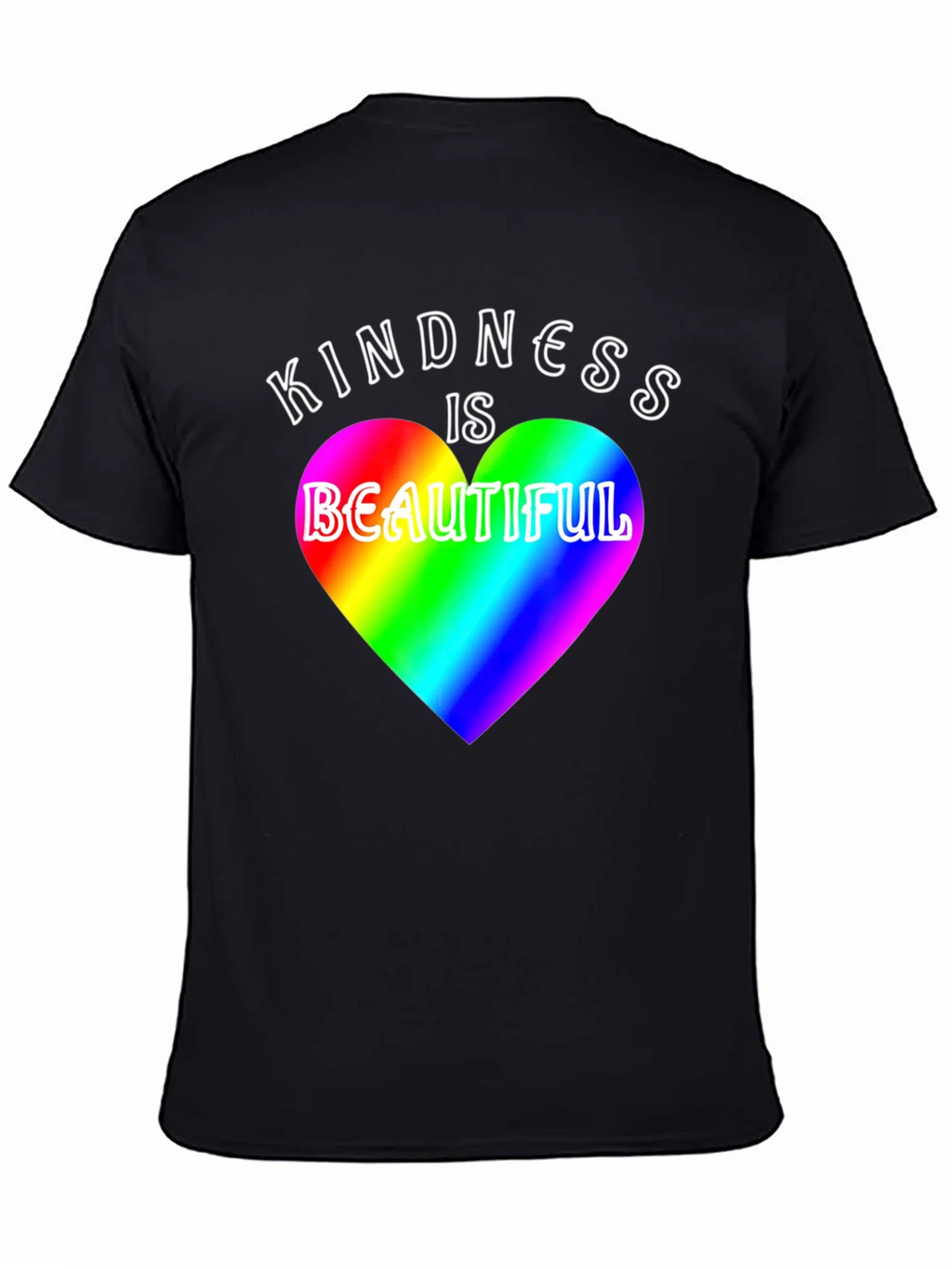 Kindness is Beautiful Rainbow Heart T-Shirt