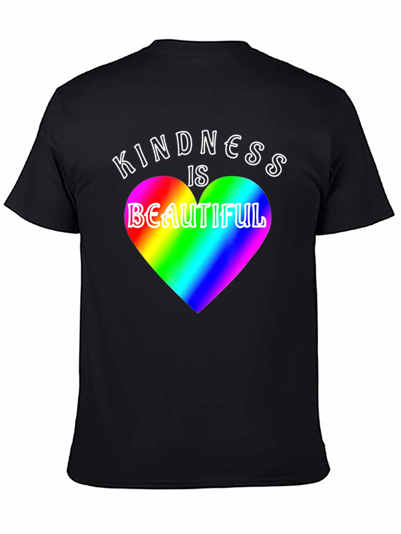 Kindness is Beautiful Rainbow Heart T-Shirt