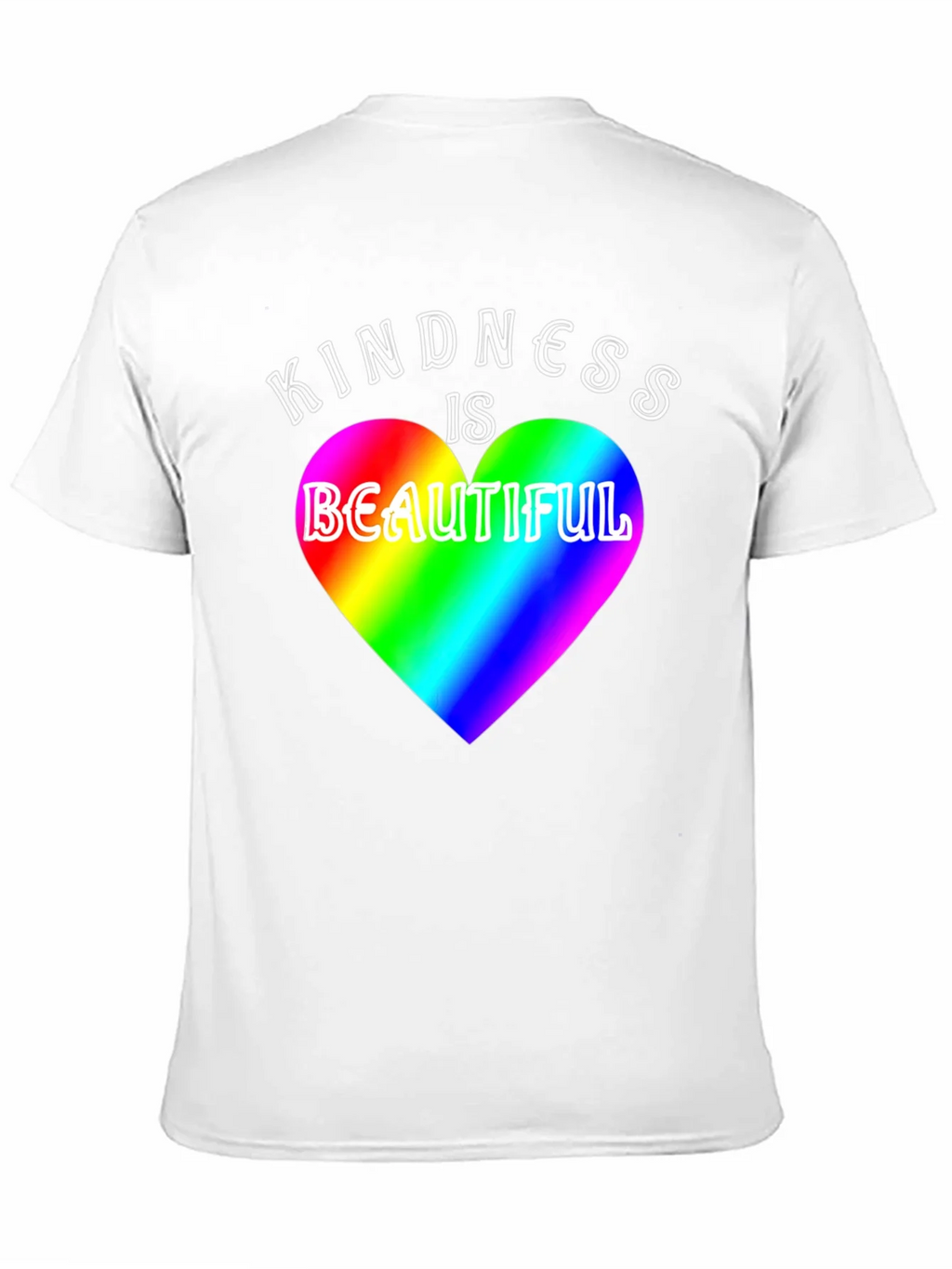 Kindness is Beautiful Rainbow Heart T-Shirt