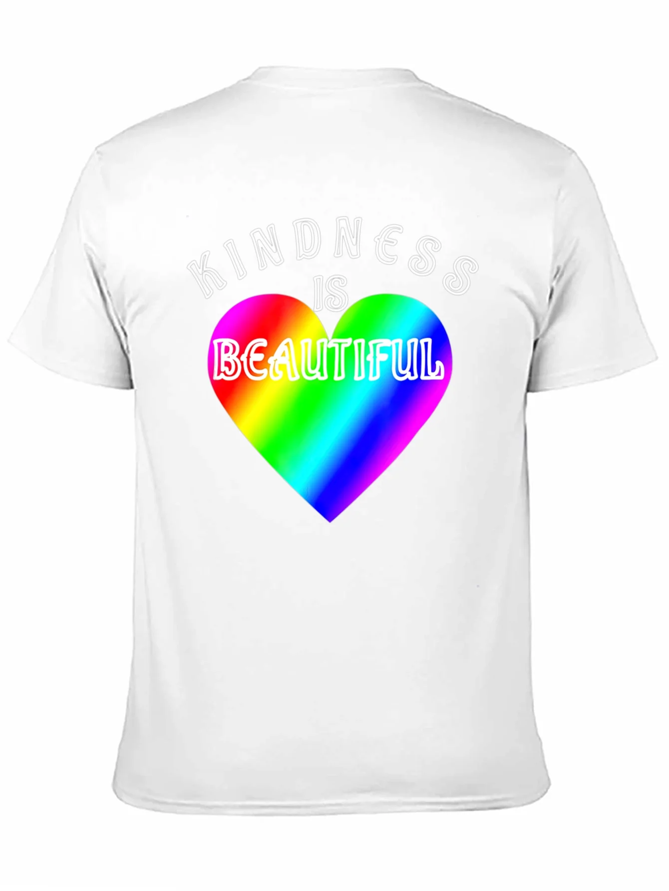 Kindness is Beautiful Rainbow Heart T-Shirt