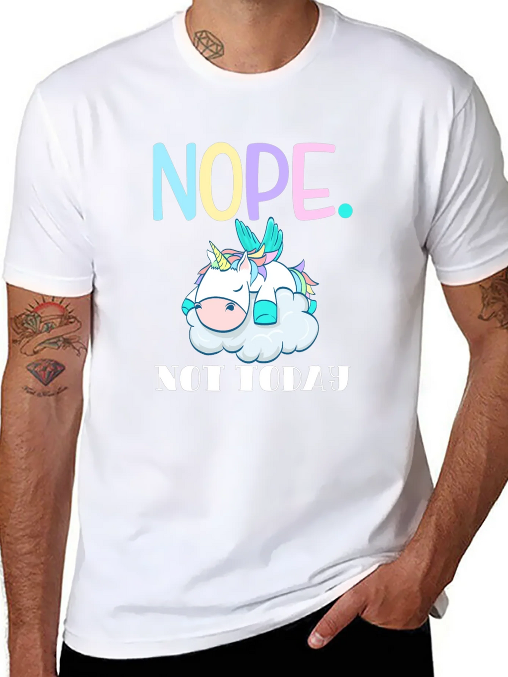 Nope Not Today Unicorn Graphic Tee