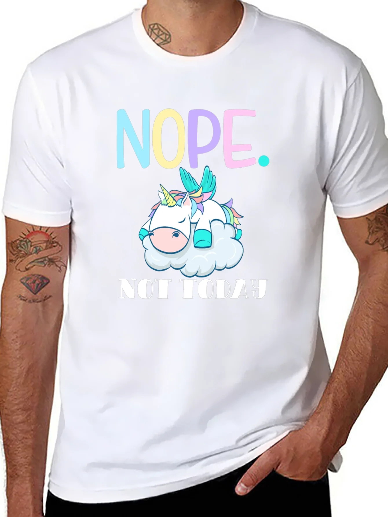 Nope Not Today Unicorn Graphic Tee