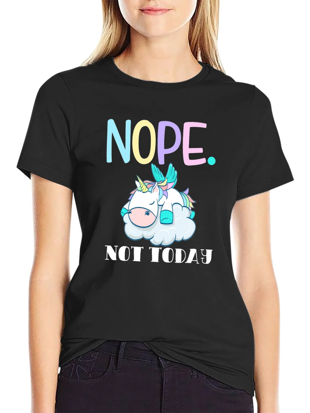 Nope Not Today Unicorn Graphic Tee