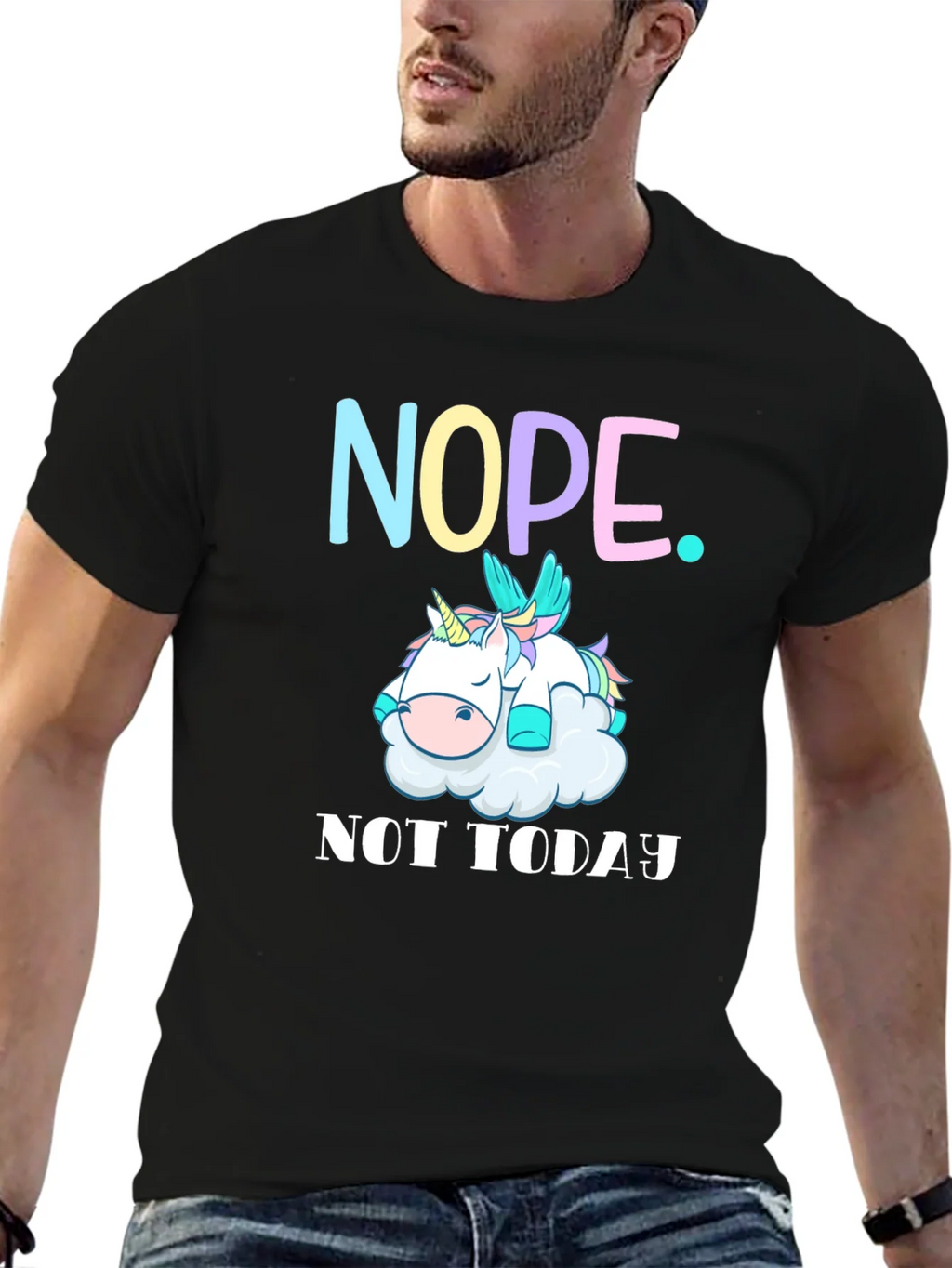 Nope Not Today Unicorn Graphic Tee