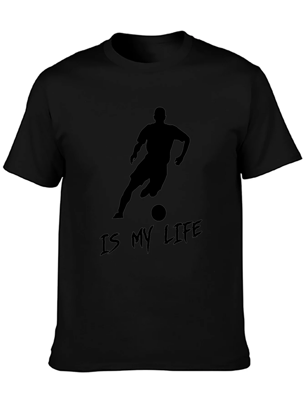 Soccer Is My Life Black Graphic Tee