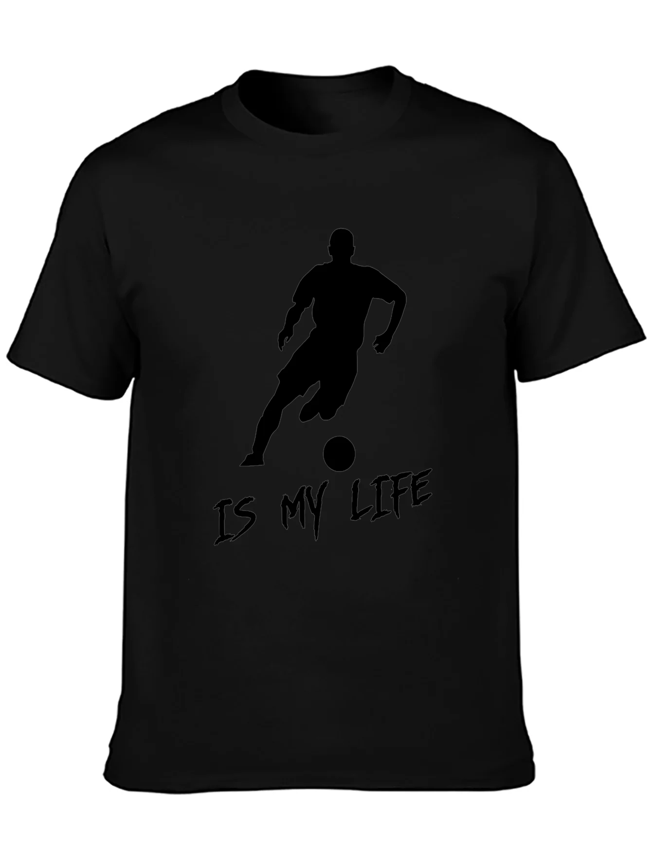 Soccer Is My Life Black Graphic Tee