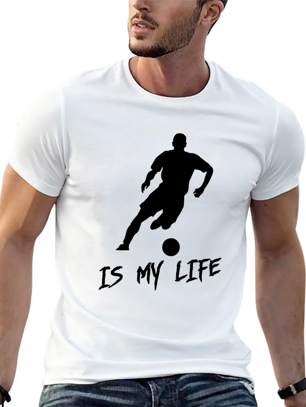 Soccer Is My Life Black Graphic Tee