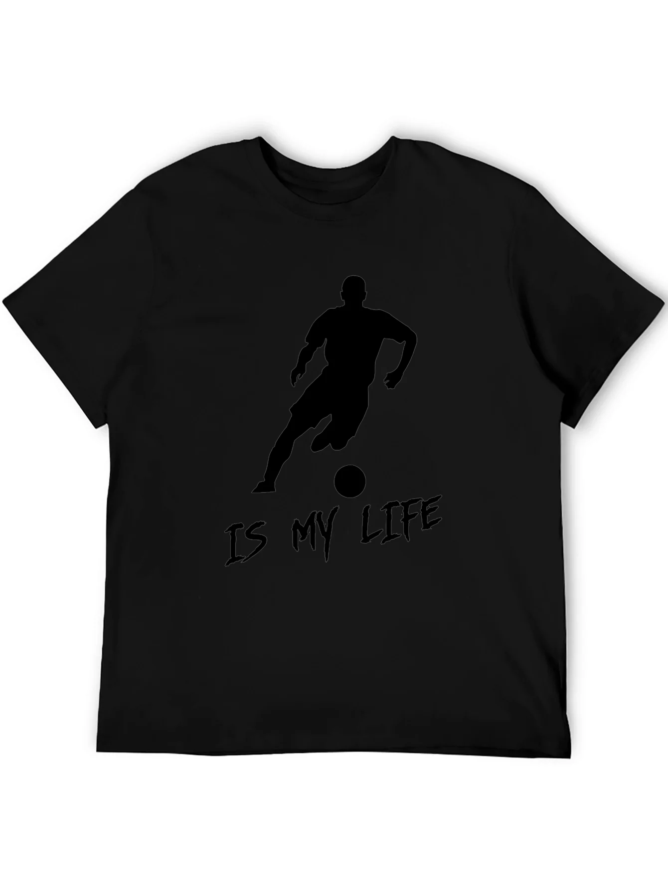 Soccer Is My Life Black Graphic Tee