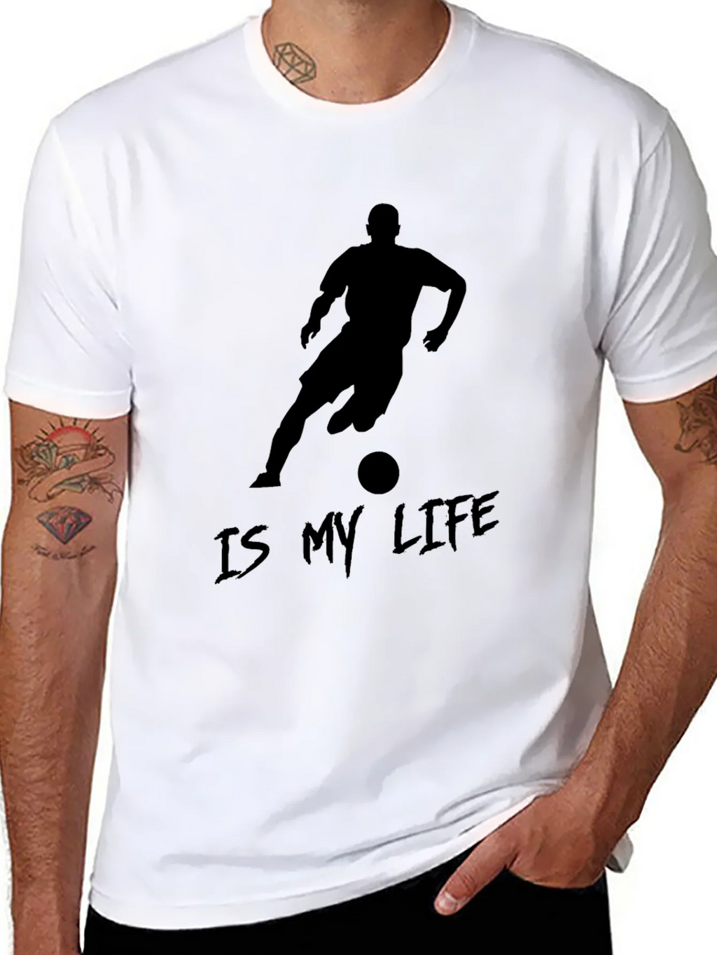 Soccer Is My Life Black Graphic Tee