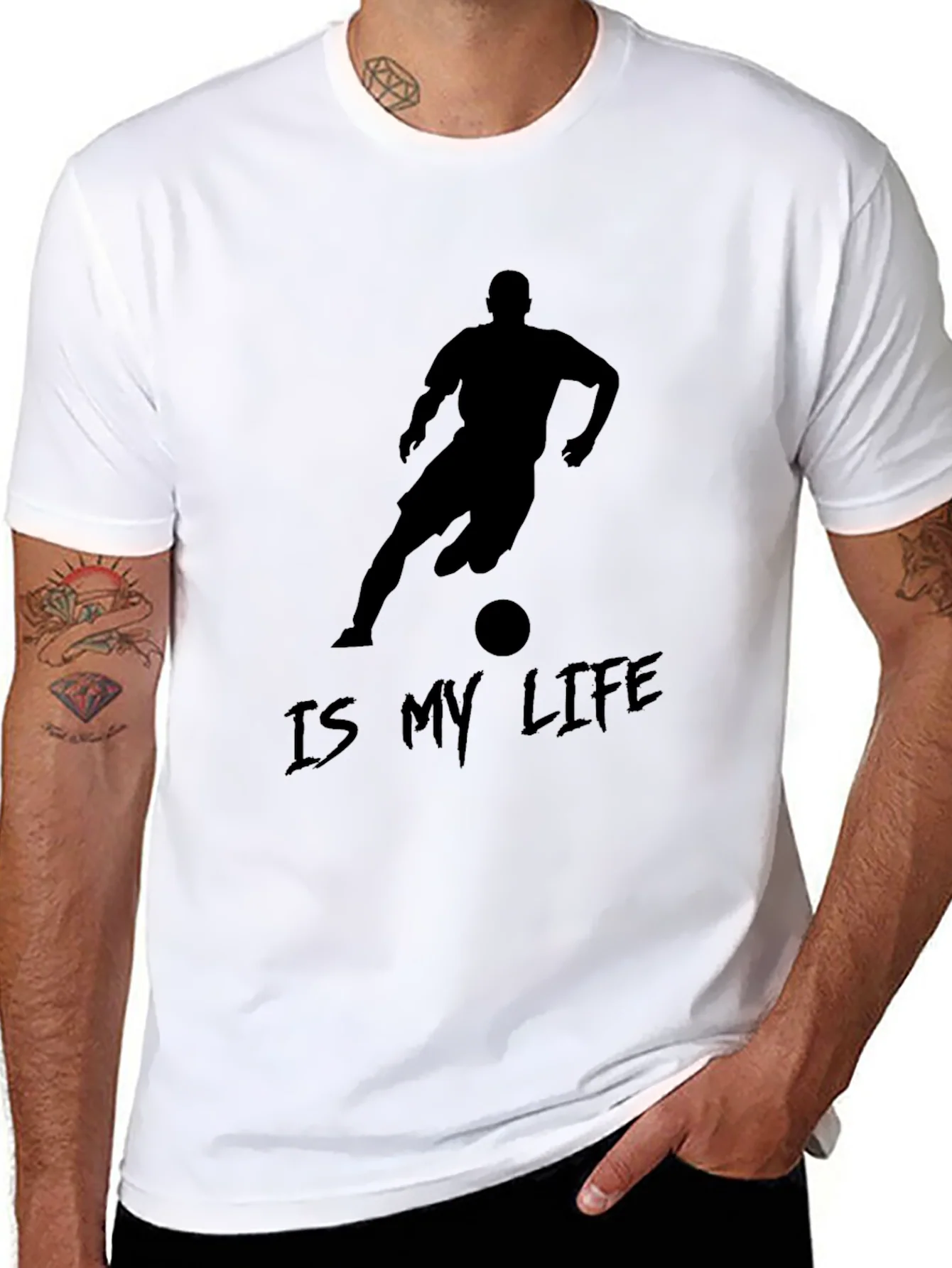 Soccer Is My Life Black Graphic Tee