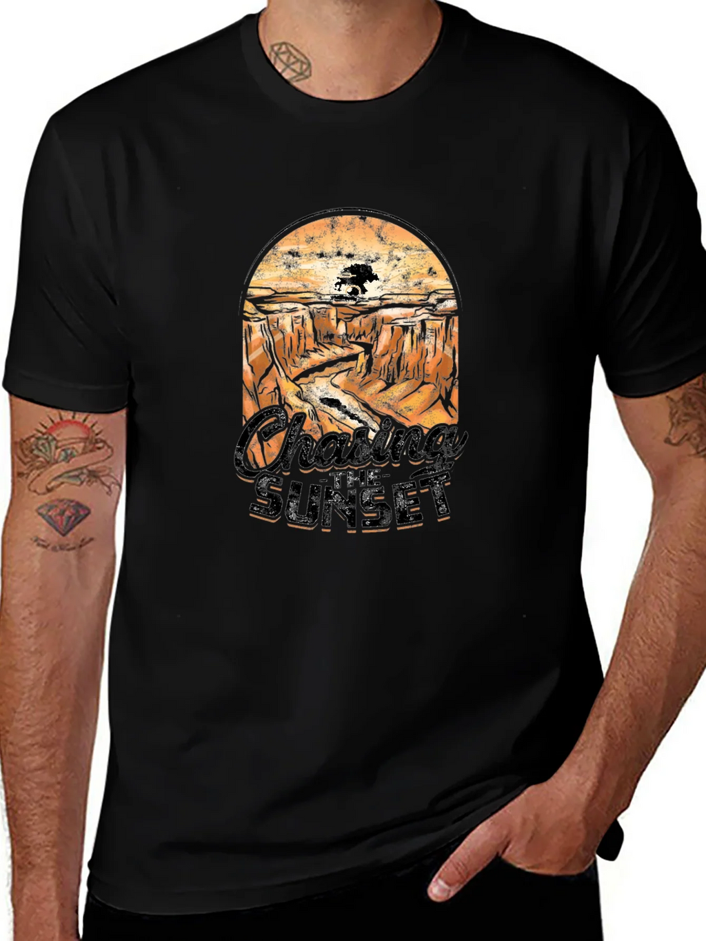 Chasing Sunset Graphic Tee - Desert Canyon Print
