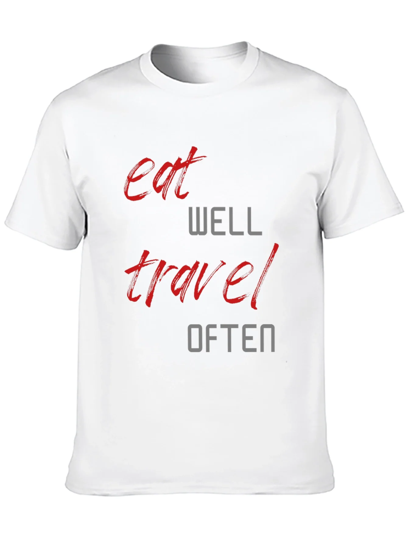Eat Well Travel Often Graphic Tee - Black T-Shirt