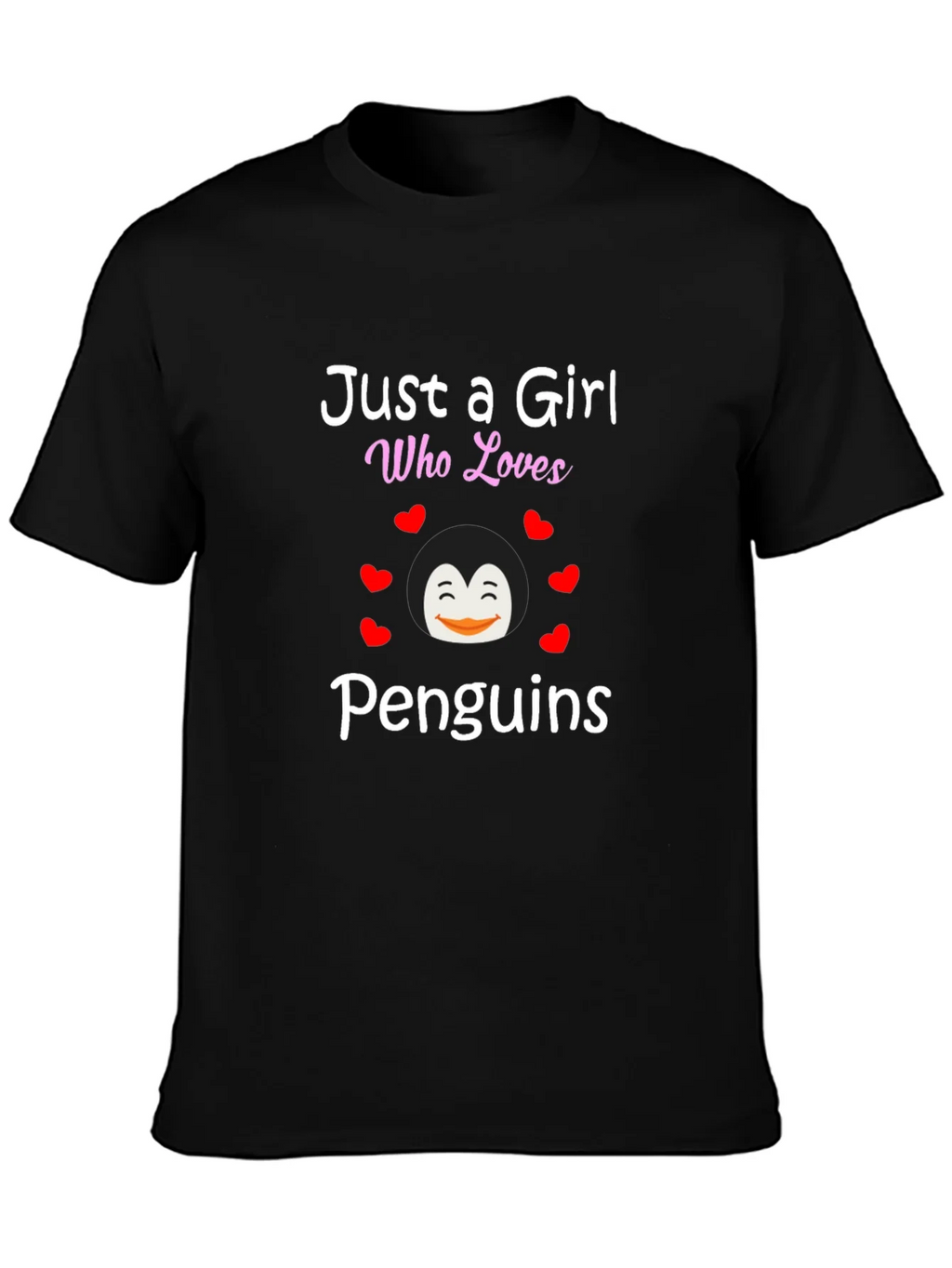 Just a Girl Who Loves Penguins Graphic Tee