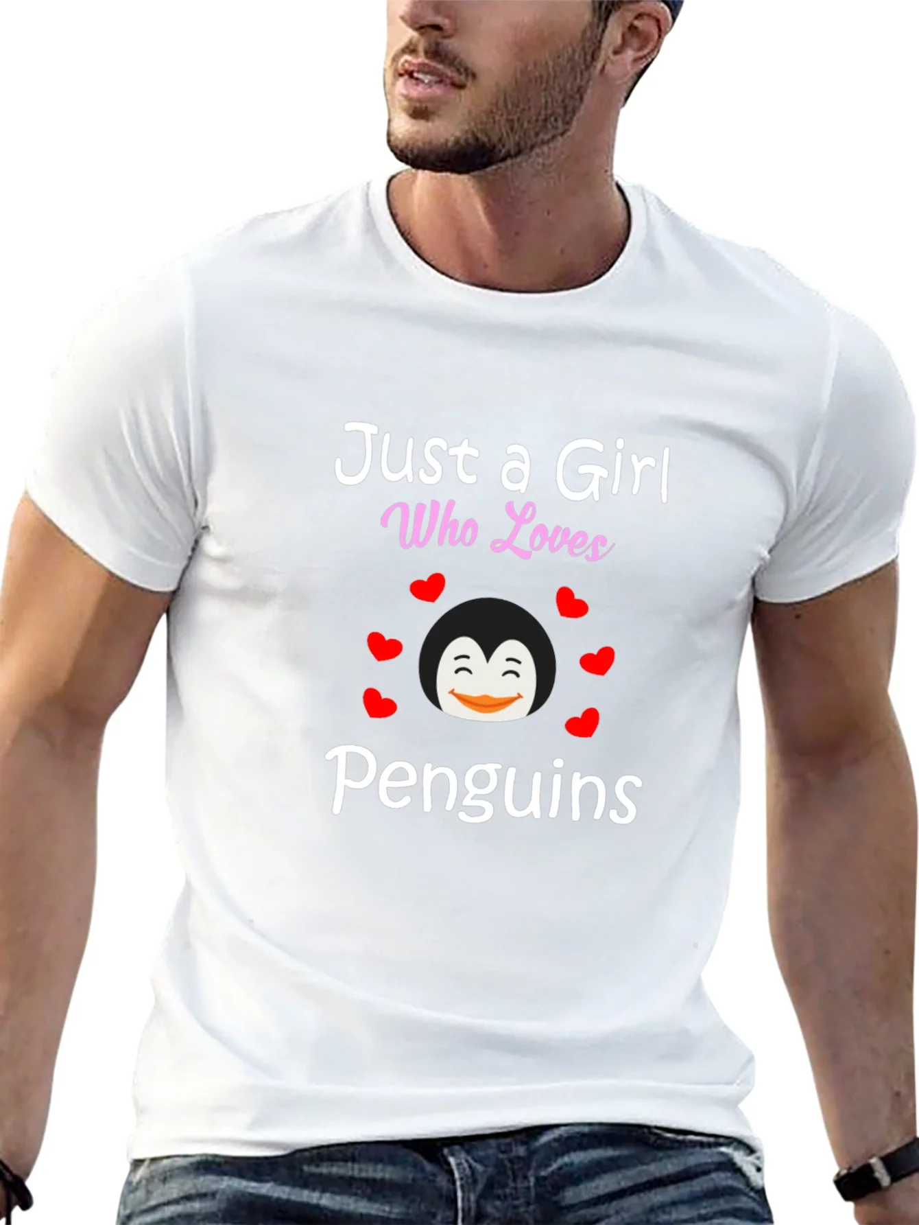 Just a Girl Who Loves Penguins Graphic Tee