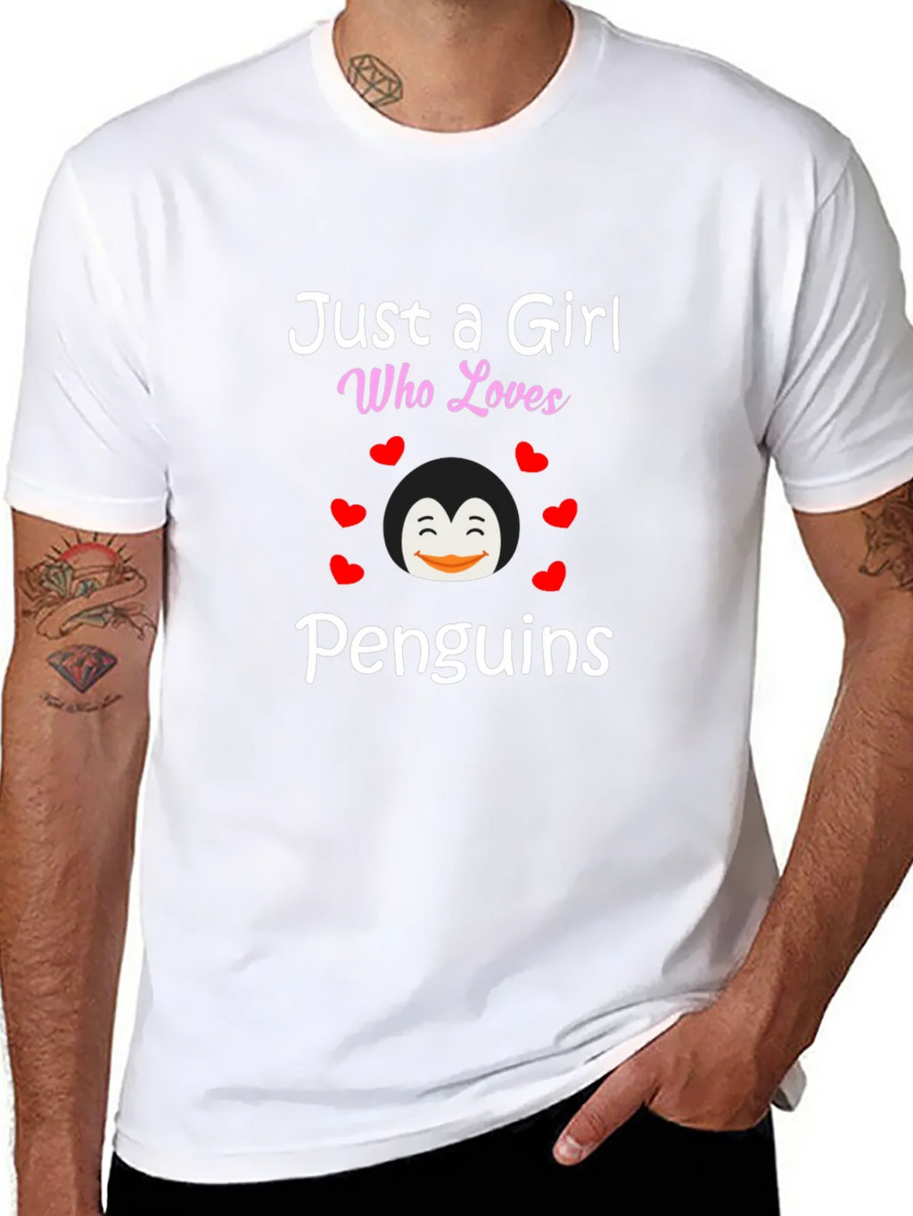 Just a Girl Who Loves Penguins Graphic Tee