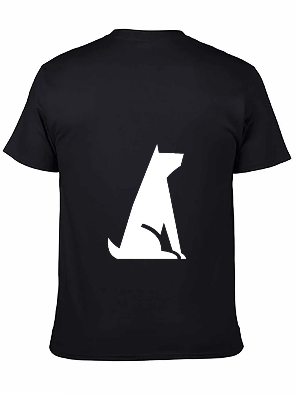 Modern Dog Silhouette Tee - Black