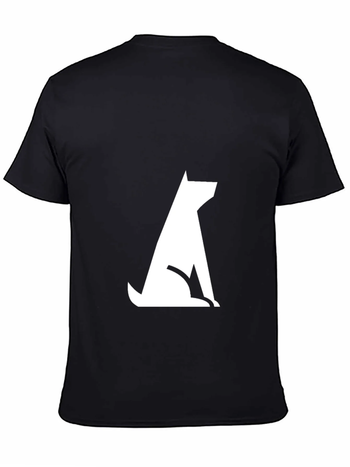 Modern Dog Silhouette Tee - Black