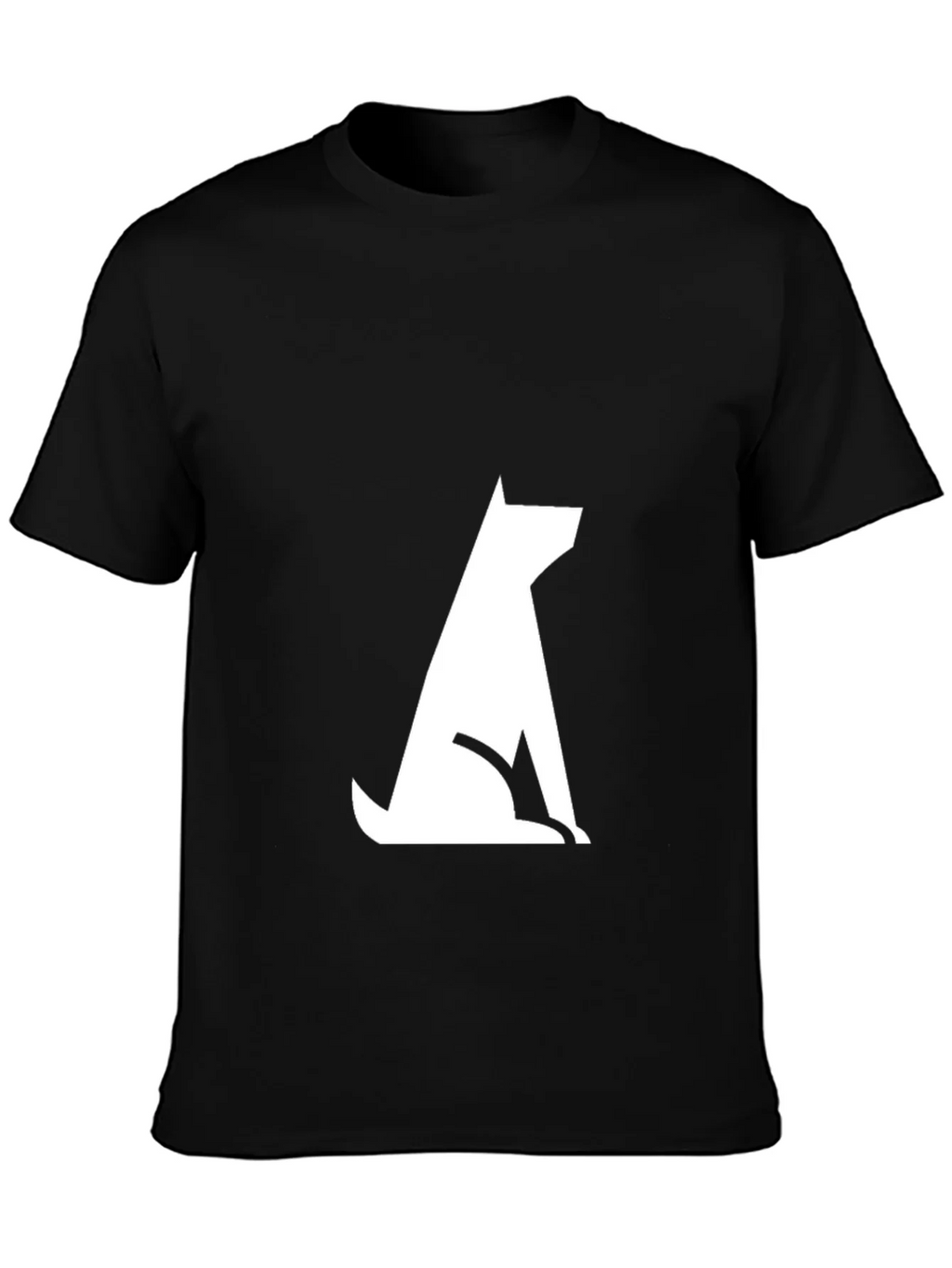 Modern Dog Silhouette Tee - Black