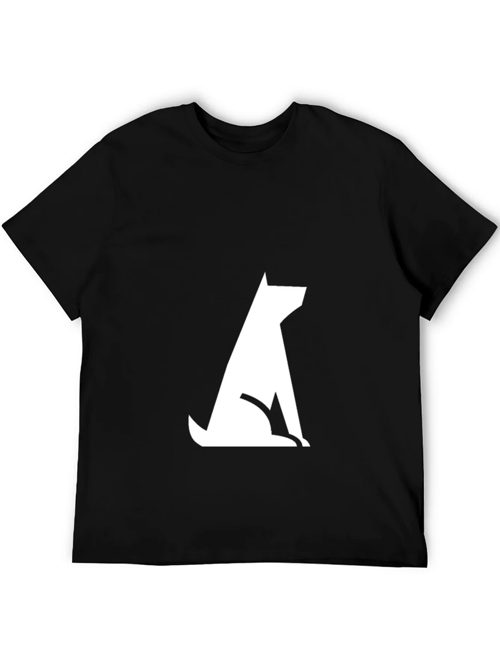 Modern Dog Silhouette Tee - Black