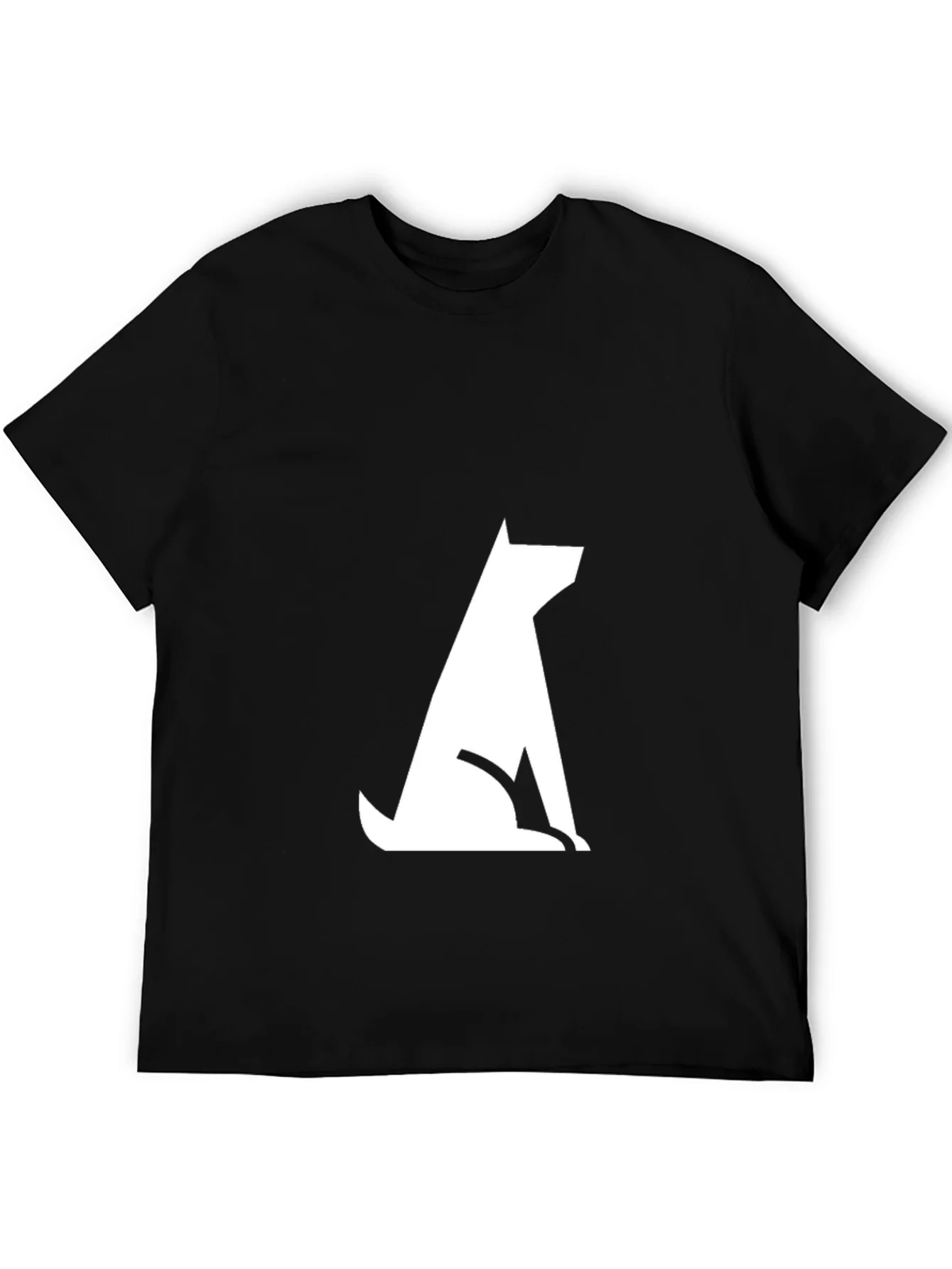 Modern Dog Silhouette Tee - Black