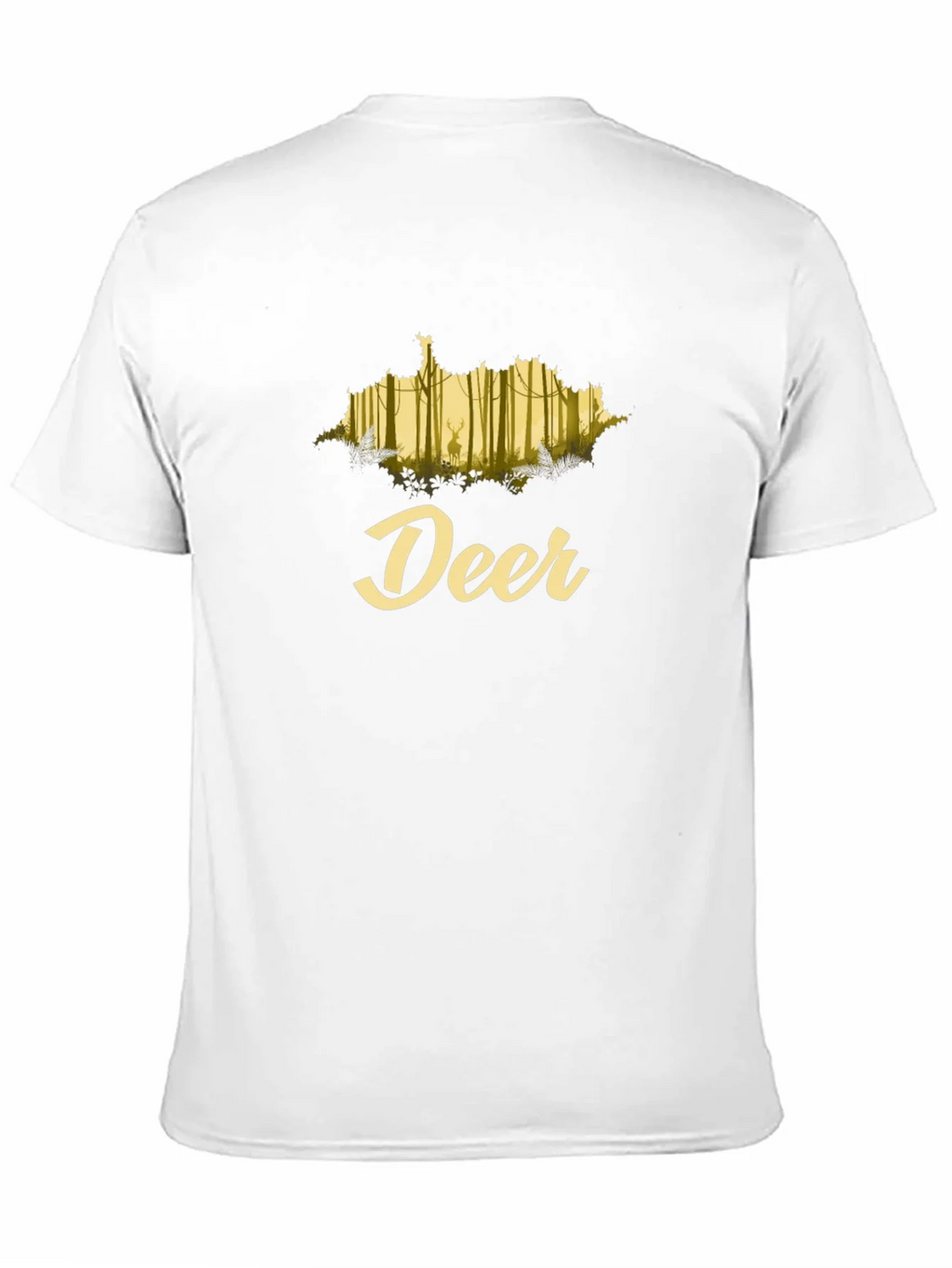 Deer Forest Graphic Black T-Shirt