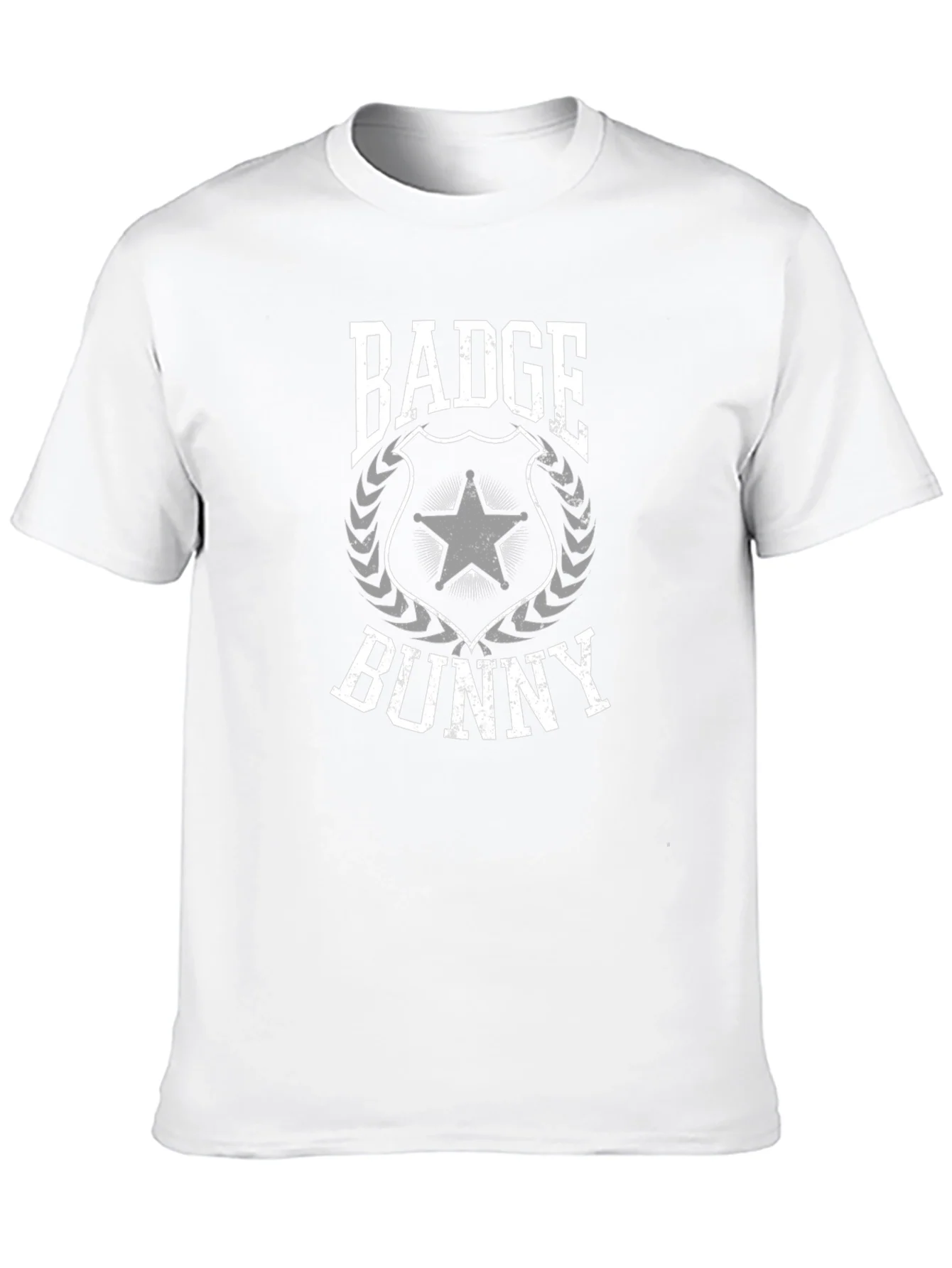 Badge Bunny Graphic T-Shirt - Black Crew Neck Tee