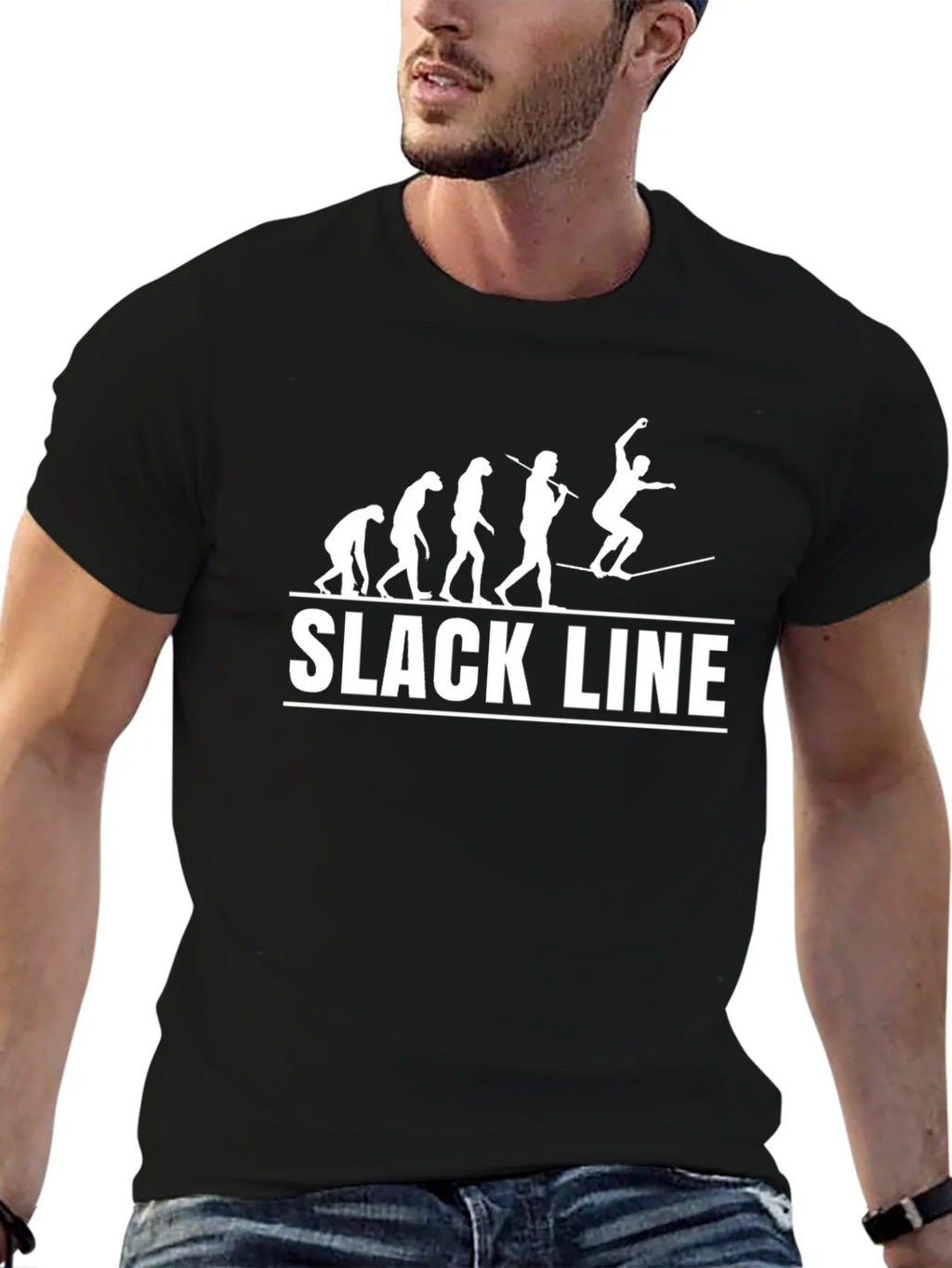 Slackline Evolution Mens Black T-Shirt
