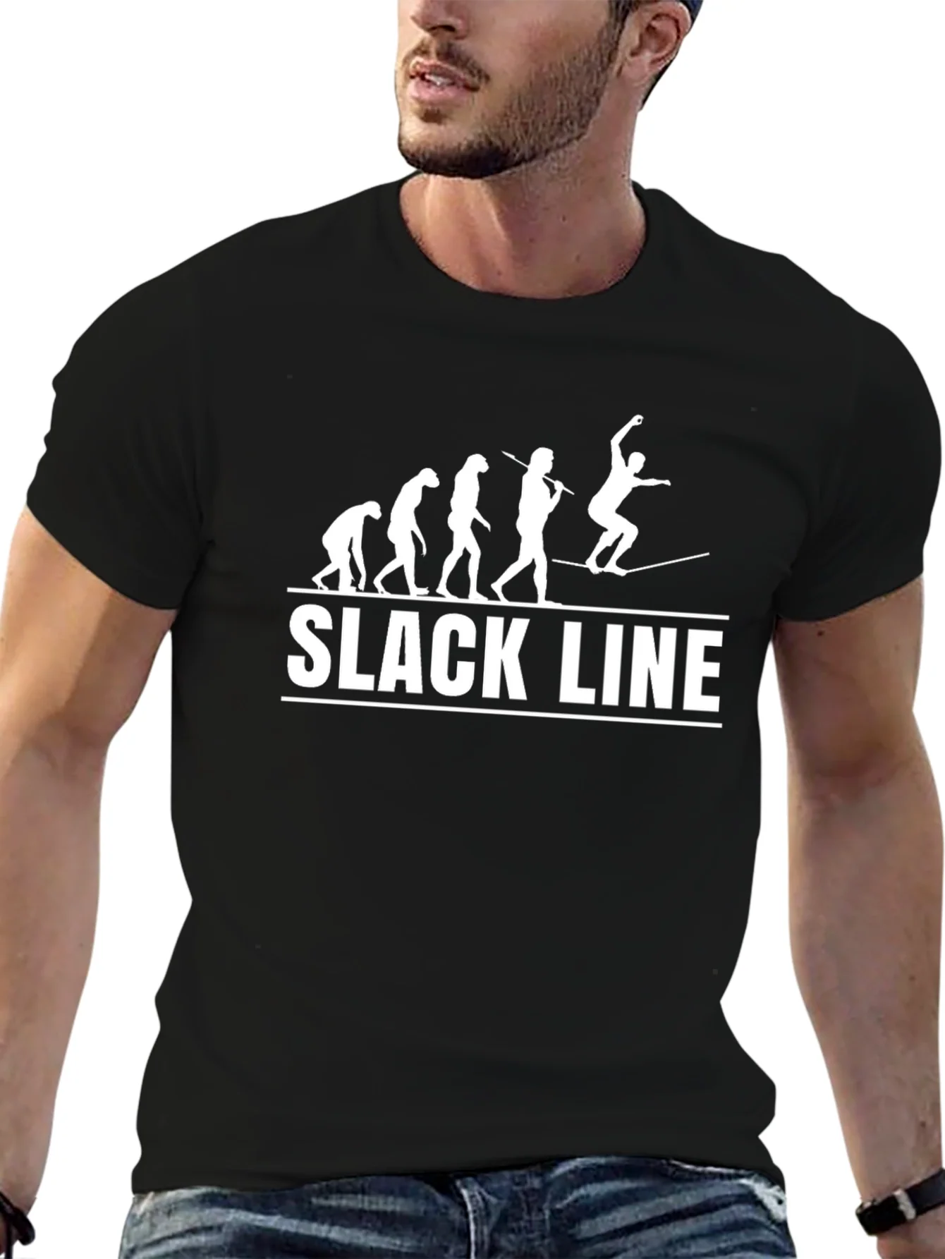 Slackline Evolution Mens Black T-Shirt