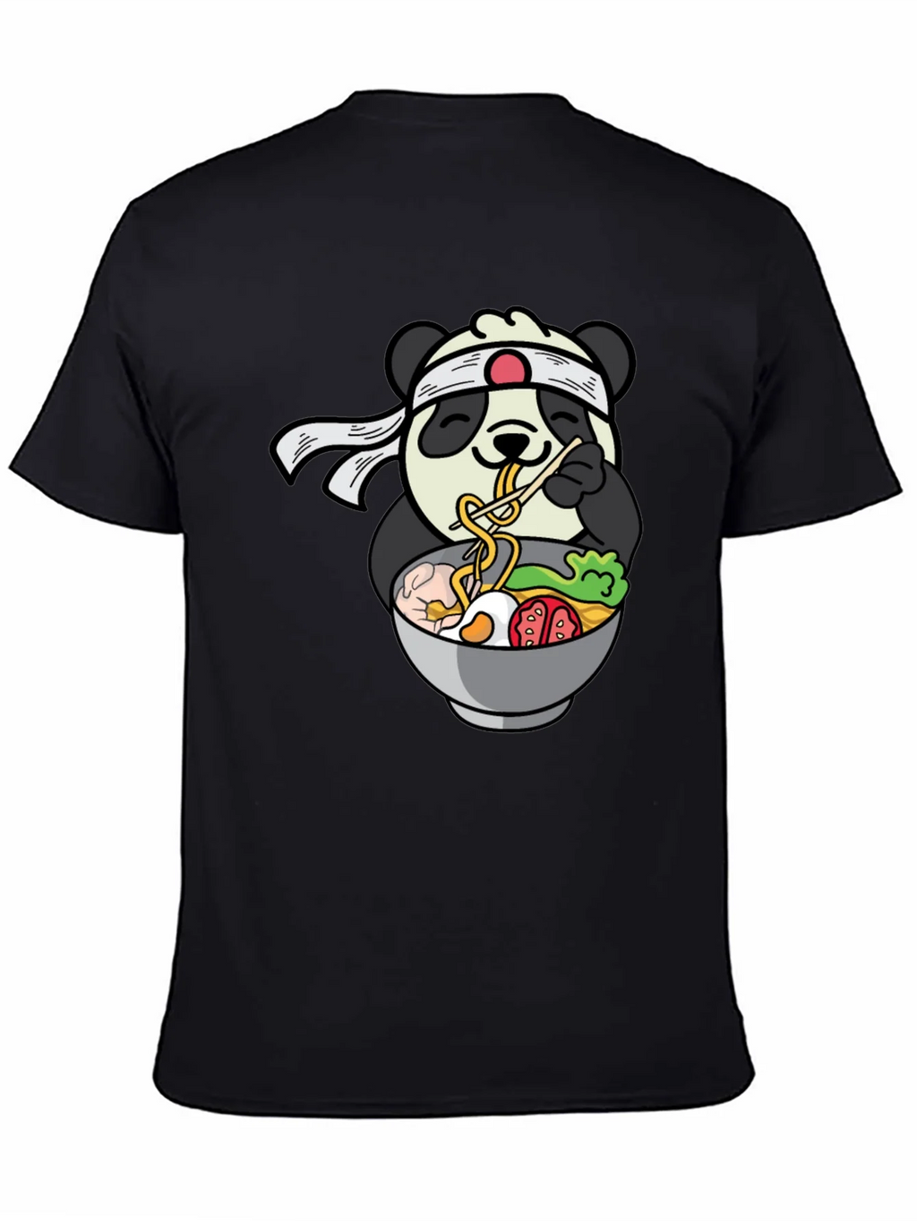 Panda Ramen Graphic T-Shirt - Cute Anime Food Tee