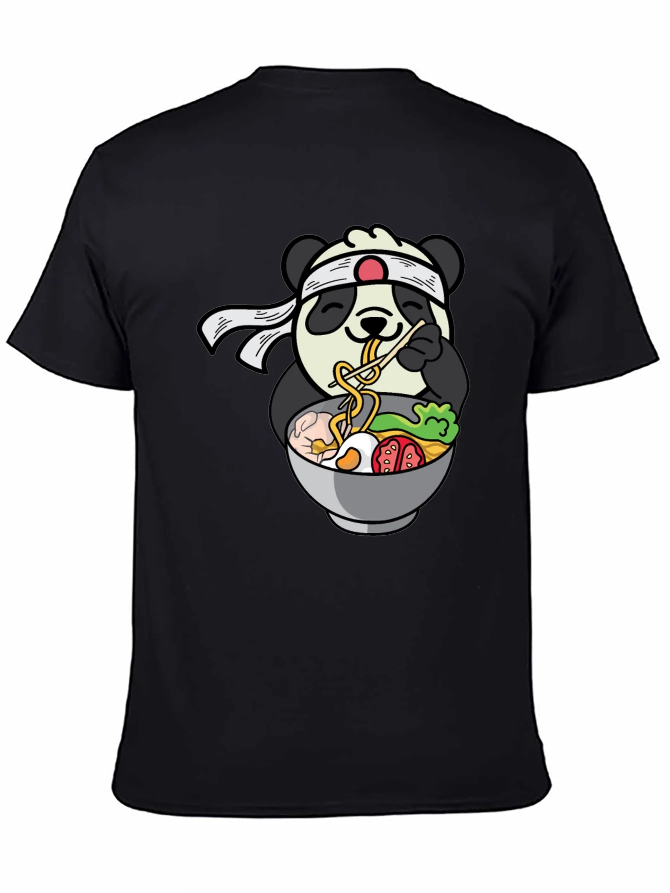 Panda Ramen Graphic T-Shirt - Cute Anime Food Tee