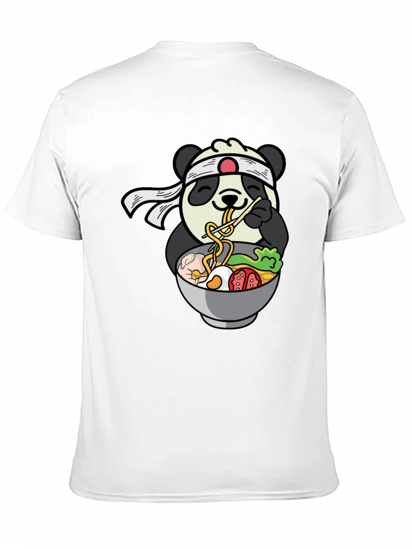 Panda Ramen Graphic T-Shirt - Cute Anime Food Tee