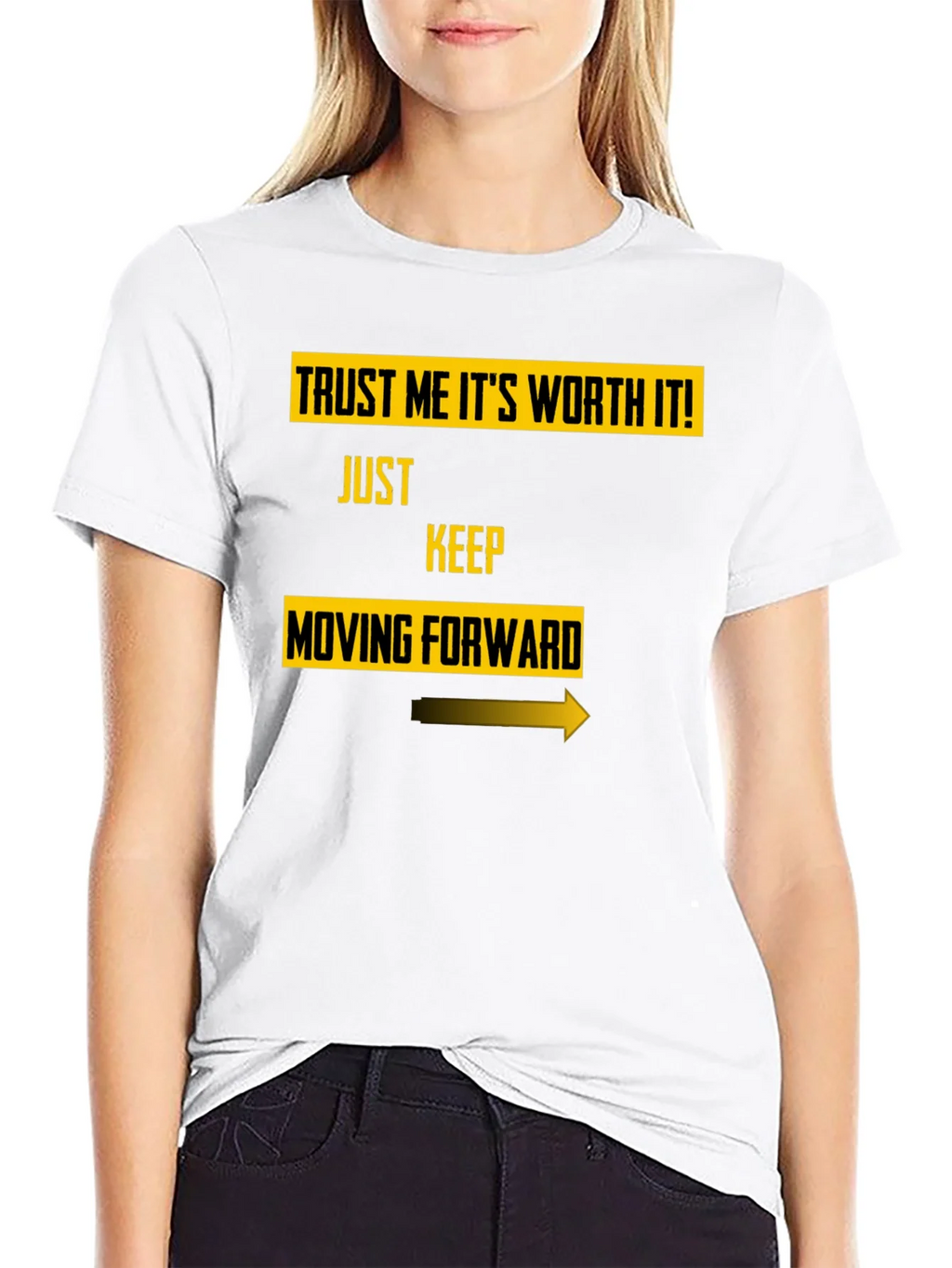 Trust Me Worth It Black Graphic Tee