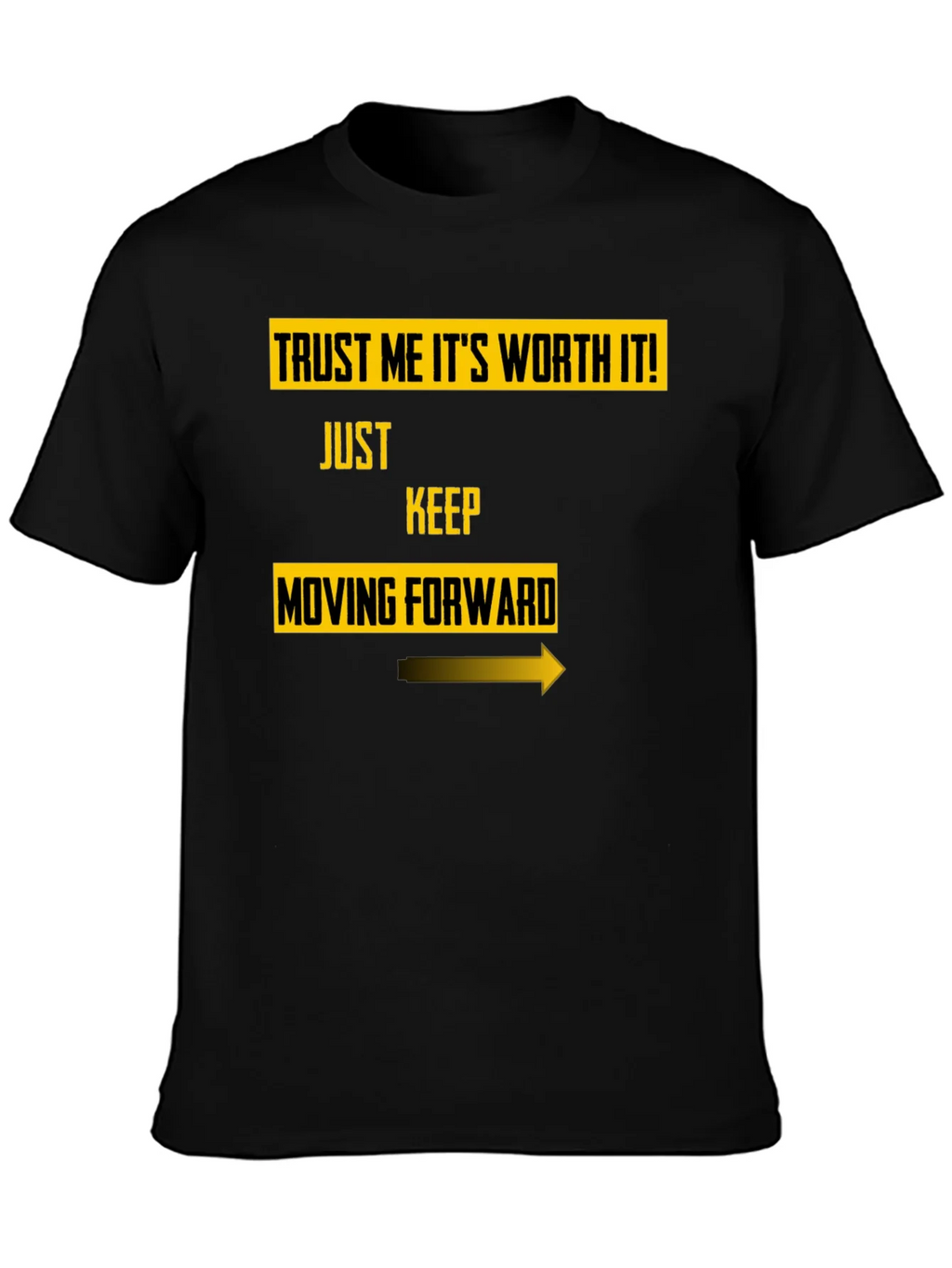 Trust Me Worth It Black Graphic Tee