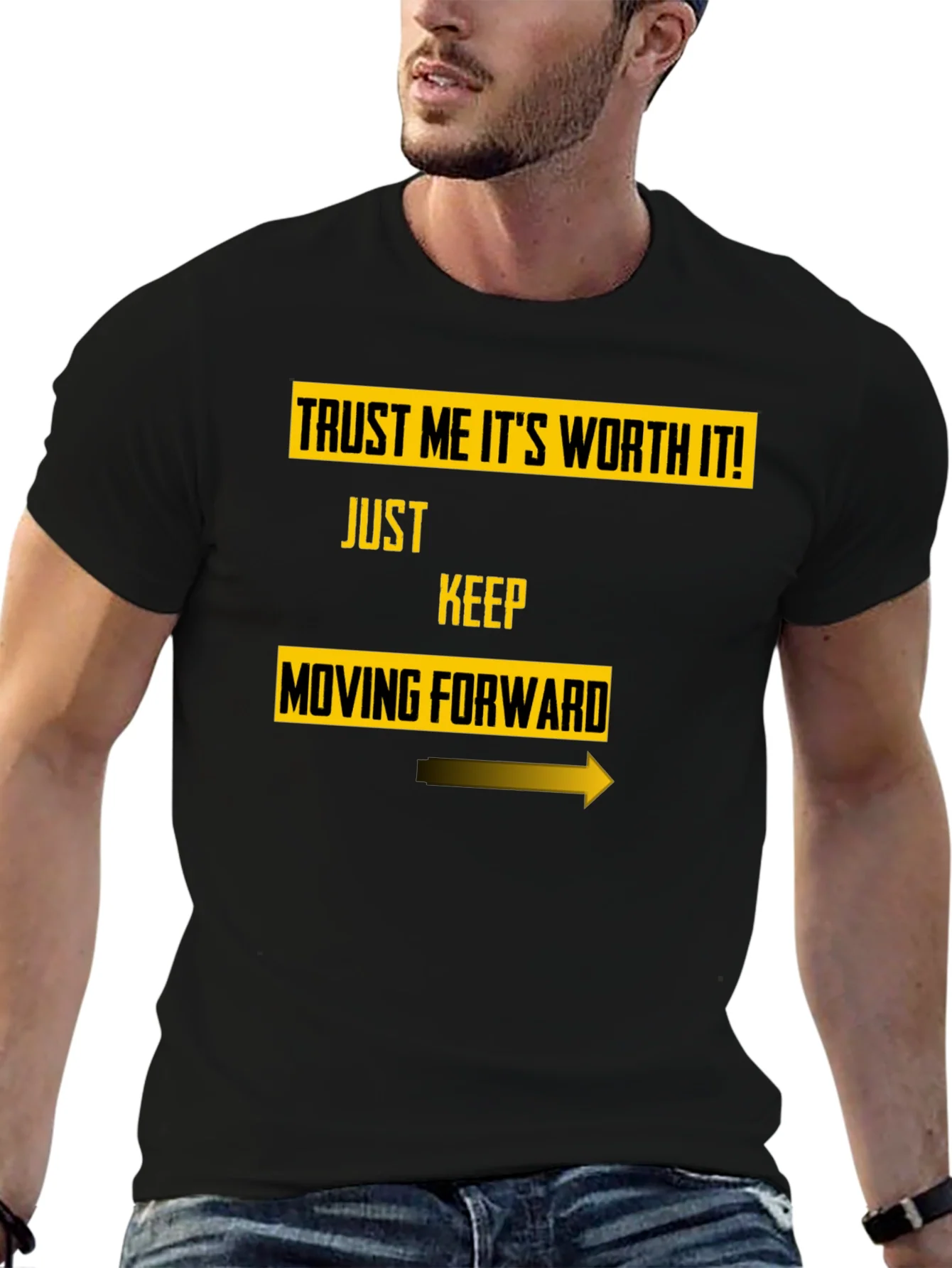 Trust Me Worth It Black Graphic Tee