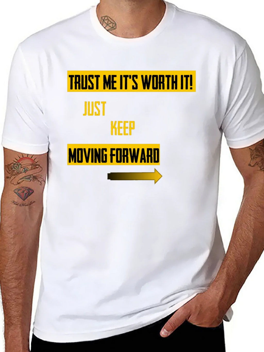 Trust Me Worth It Black Graphic Tee