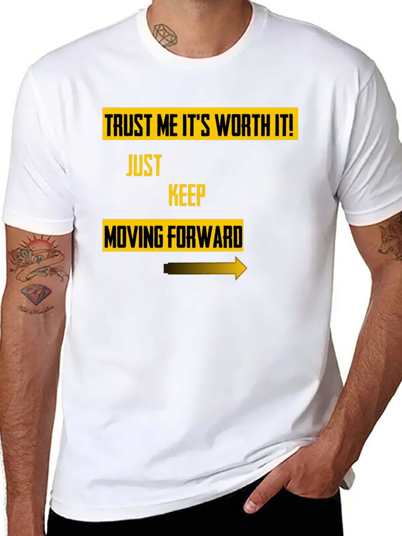 Trust Me Worth It Black Graphic Tee