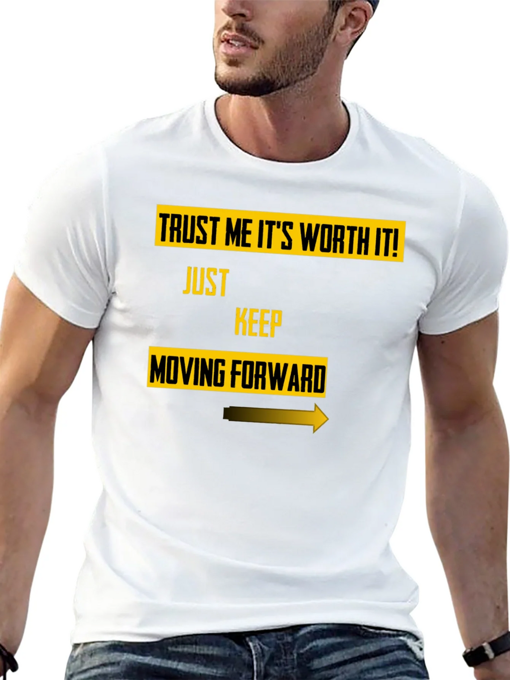 Trust Me Worth It Black Graphic Tee