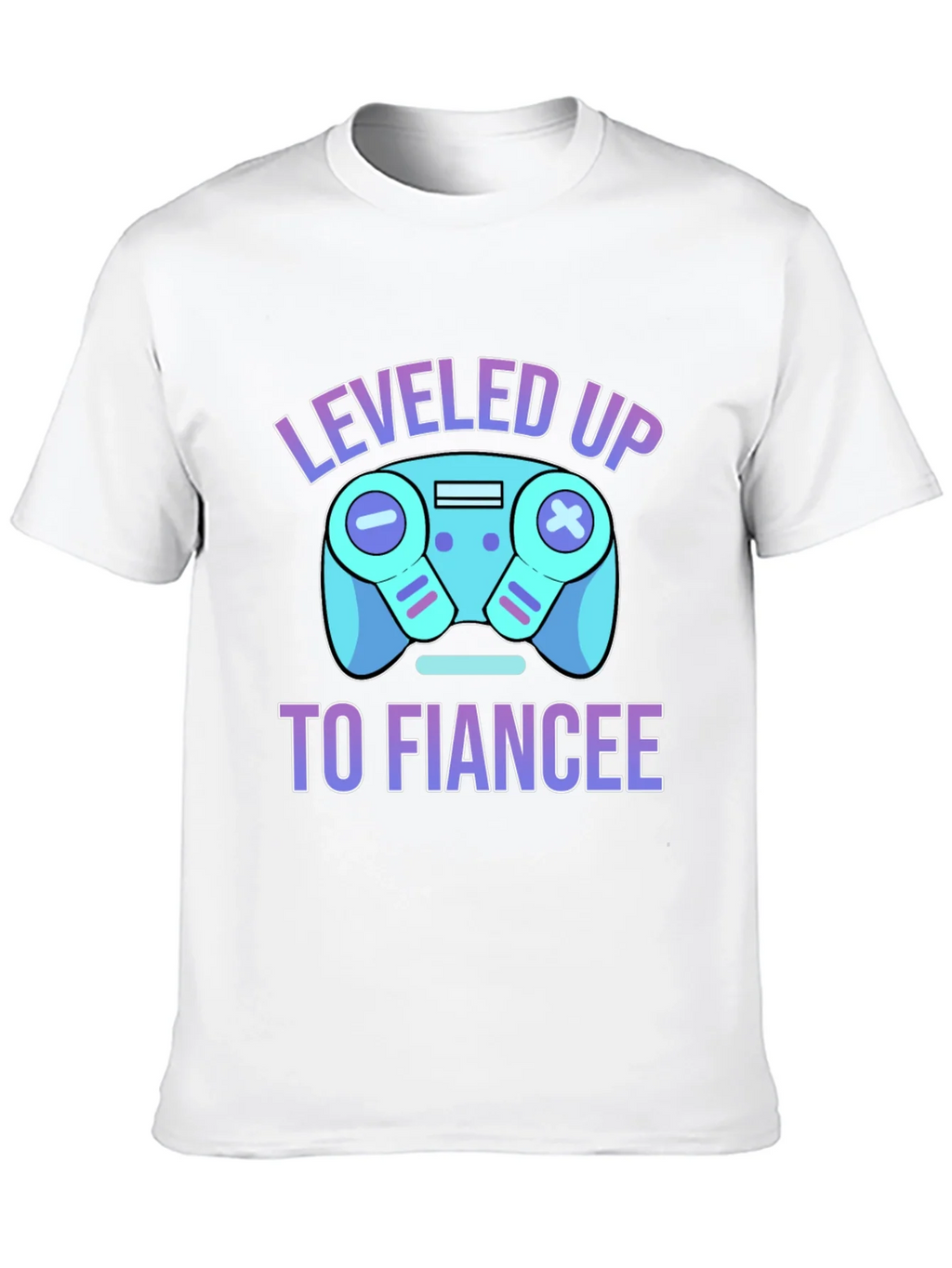 Leveled Up to Fiancee T-Shirt - Gamer Engagement Tee