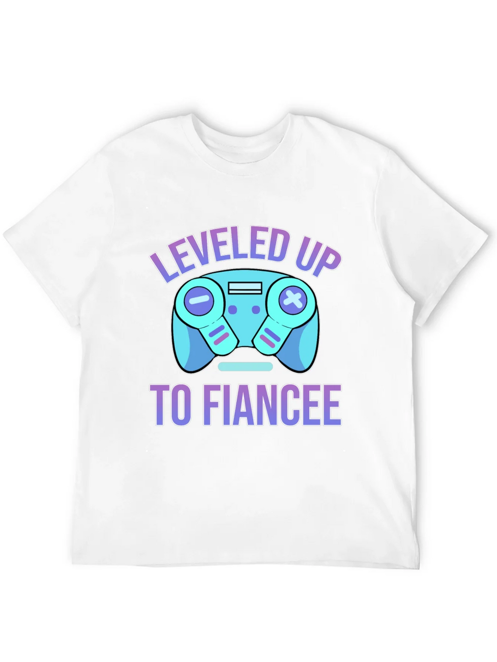 Leveled Up to Fiancee T-Shirt - Gamer Engagement Tee