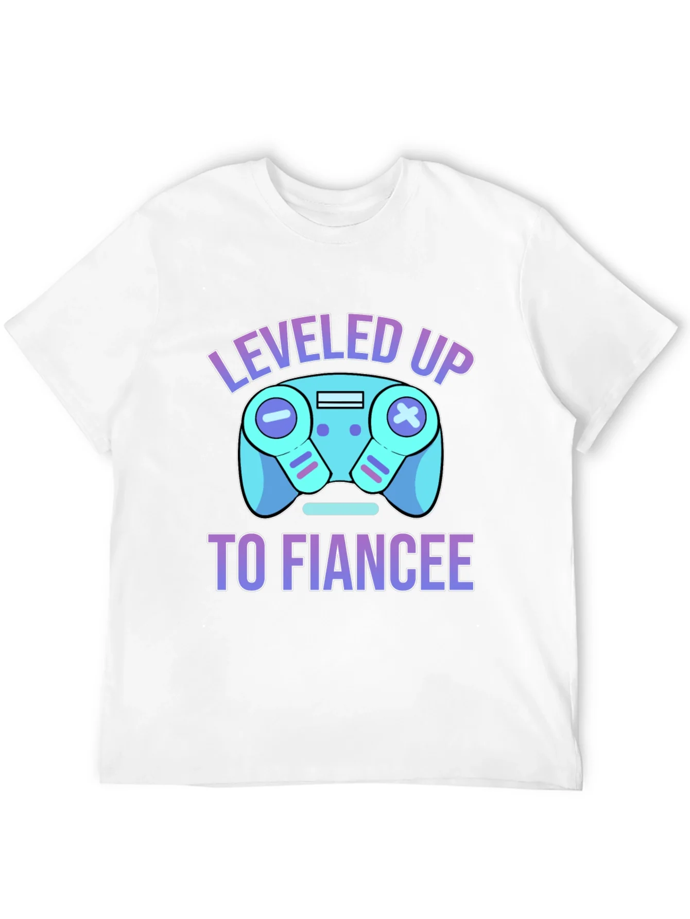 Leveled Up to Fiancee T-Shirt - Gamer Engagement Tee