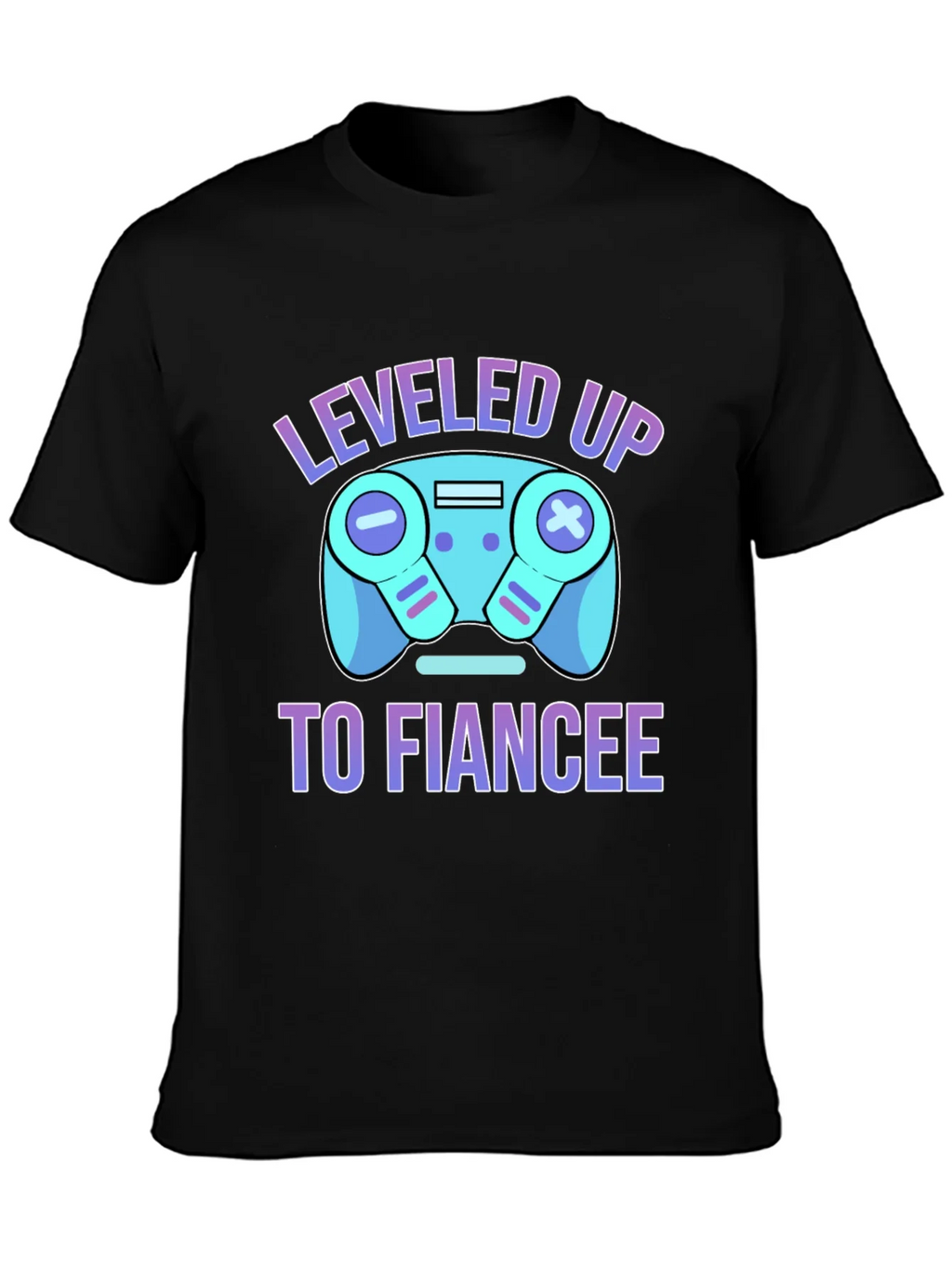 Leveled Up to Fiancee T-Shirt - Gamer Engagement Tee